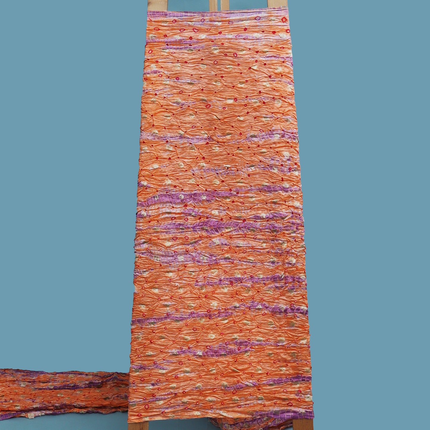 Multi Color Bandhani Brocade Fabric