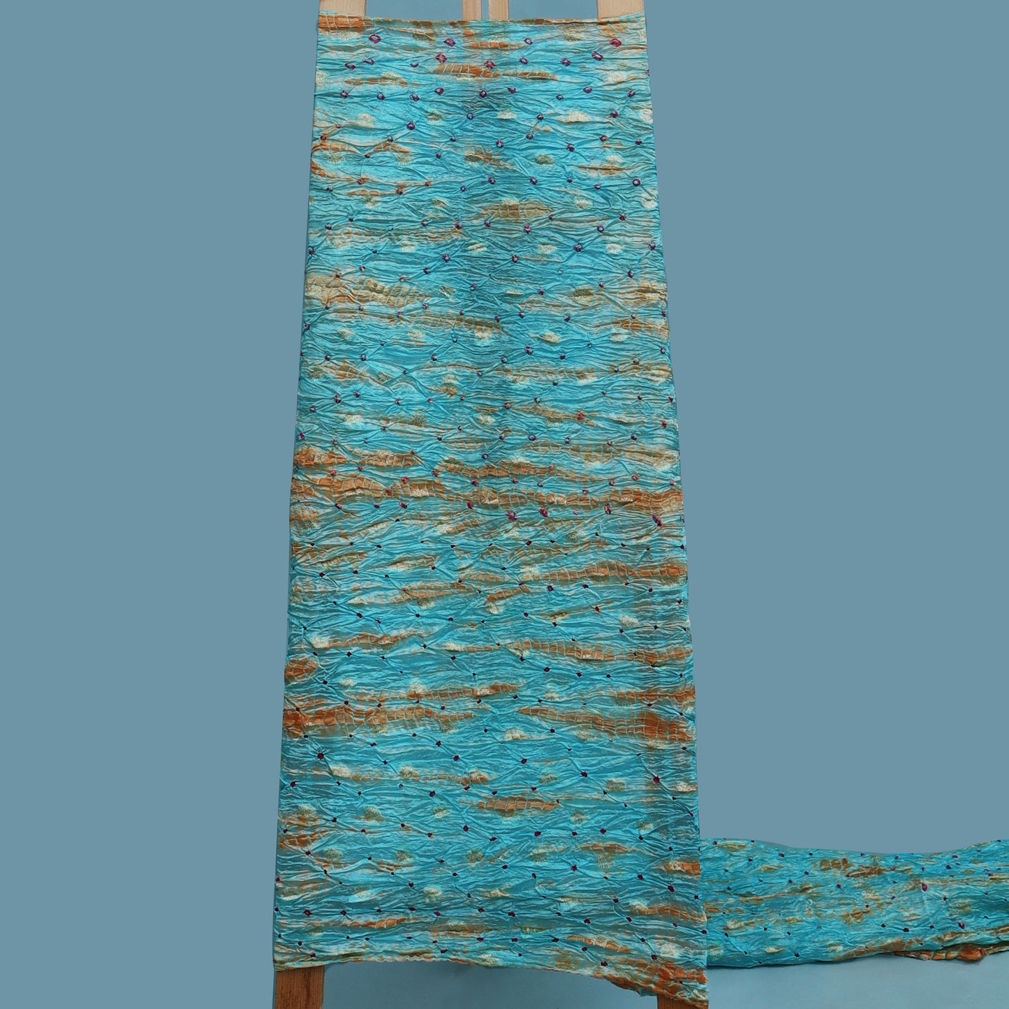 Multi Color Bandhani Brocade Fabric