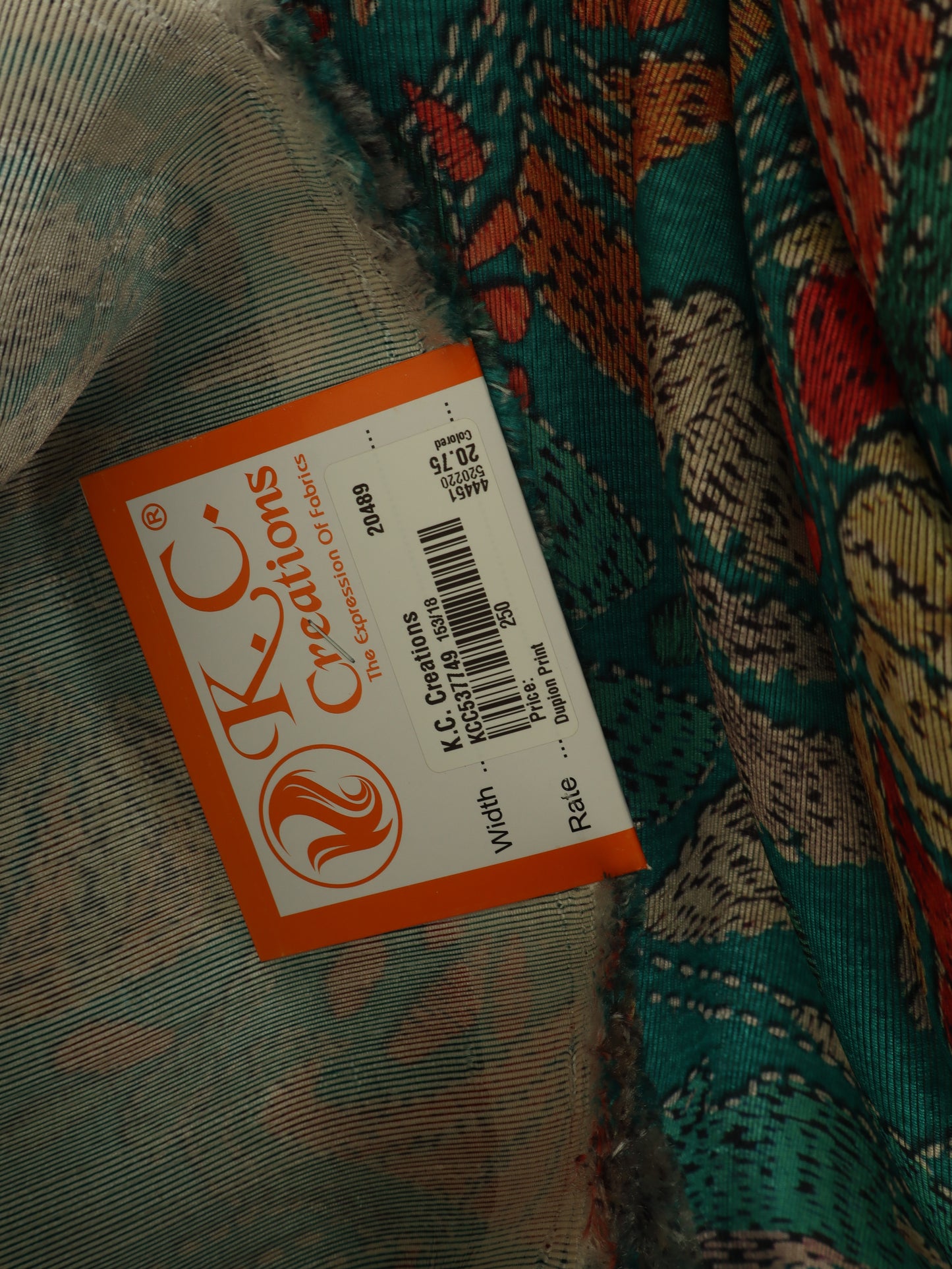 Floral Design Dupion Print Fabric