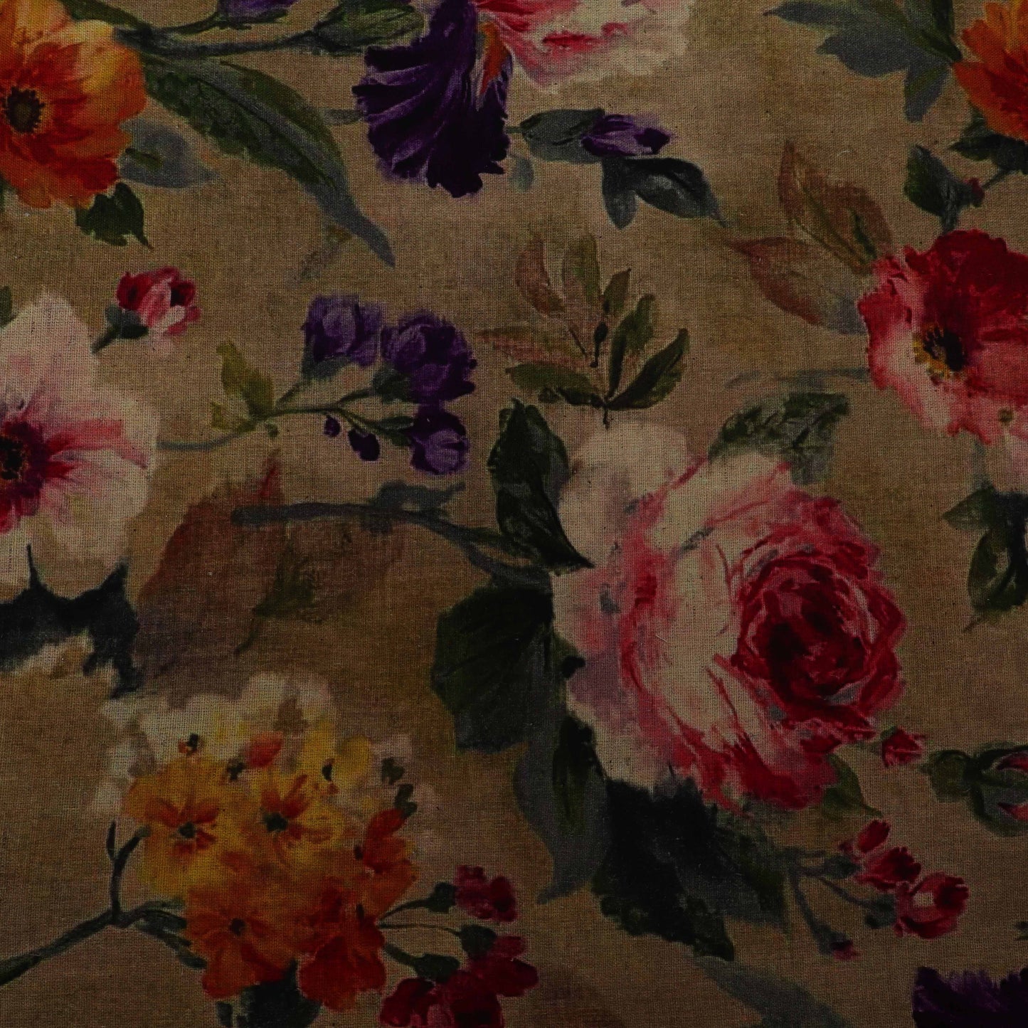 Colored Linen Print Fabric
