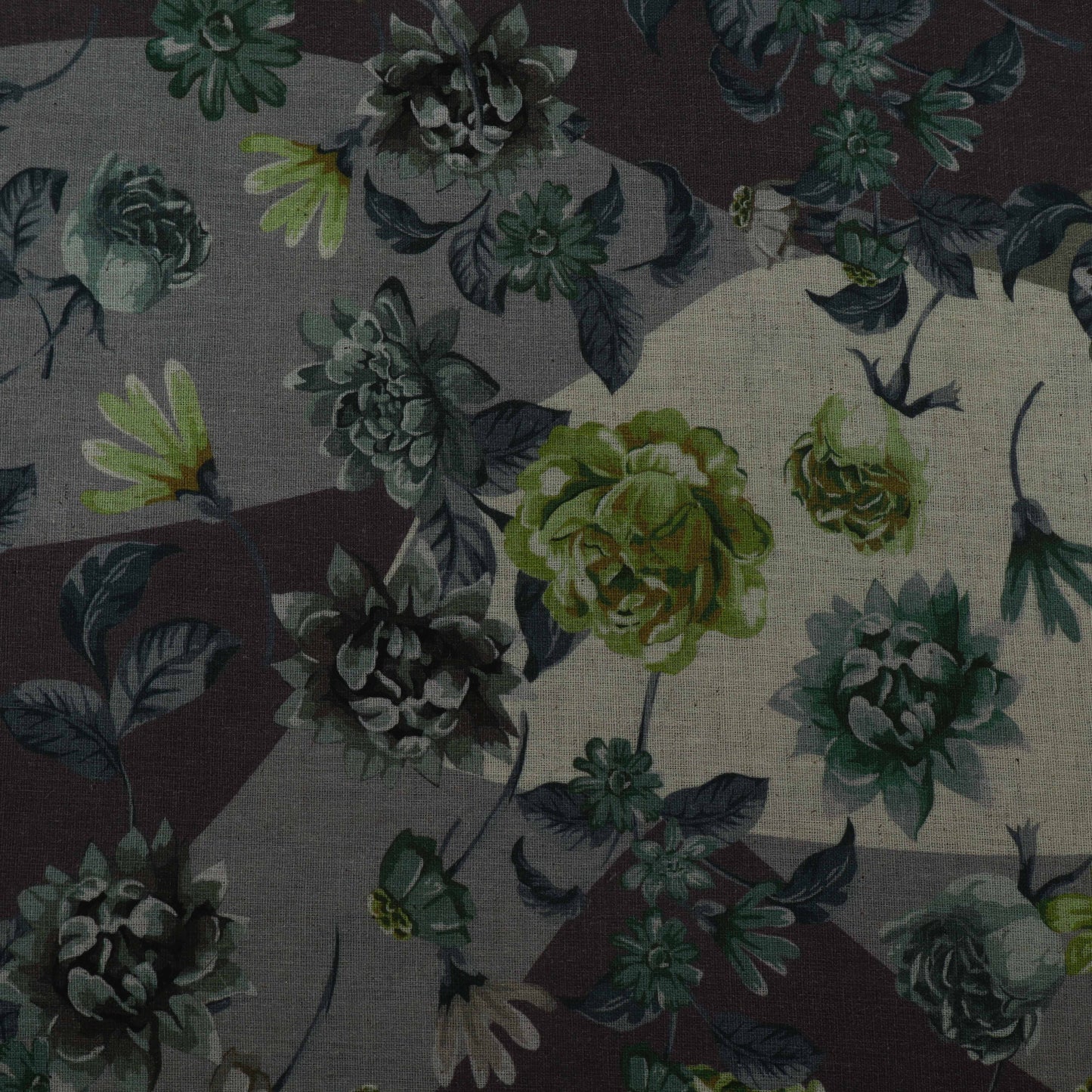 Colored Linen Print Fabric