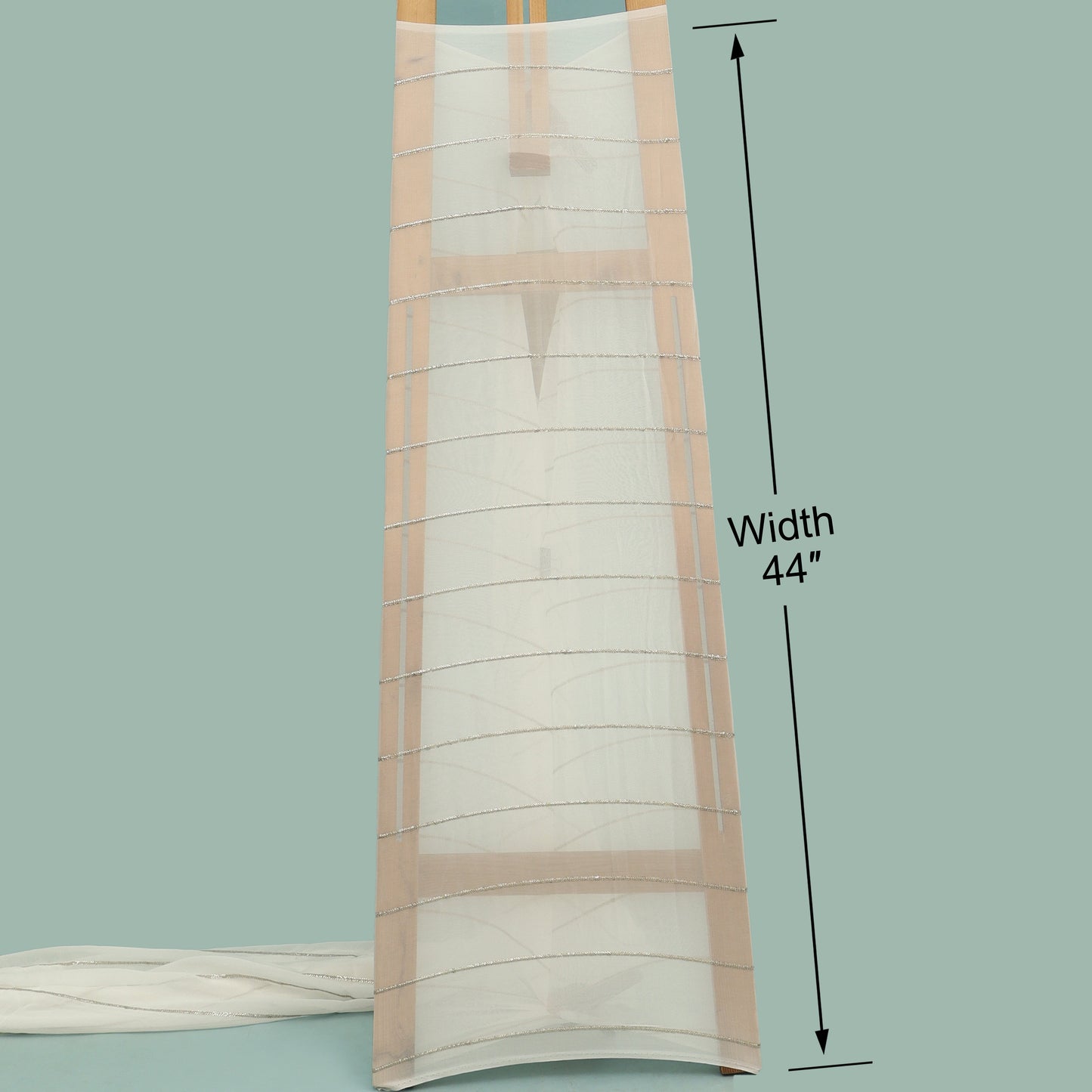 White Color Georgette Embroidery Fabric