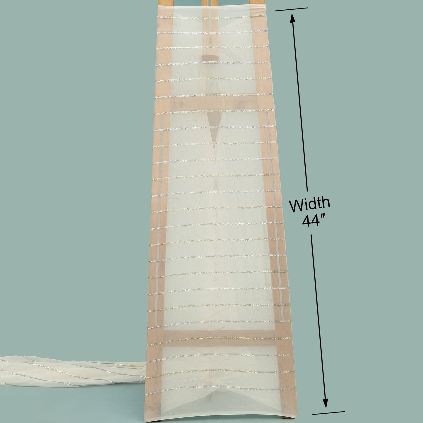 White Color Georgette Embroidery Fabric