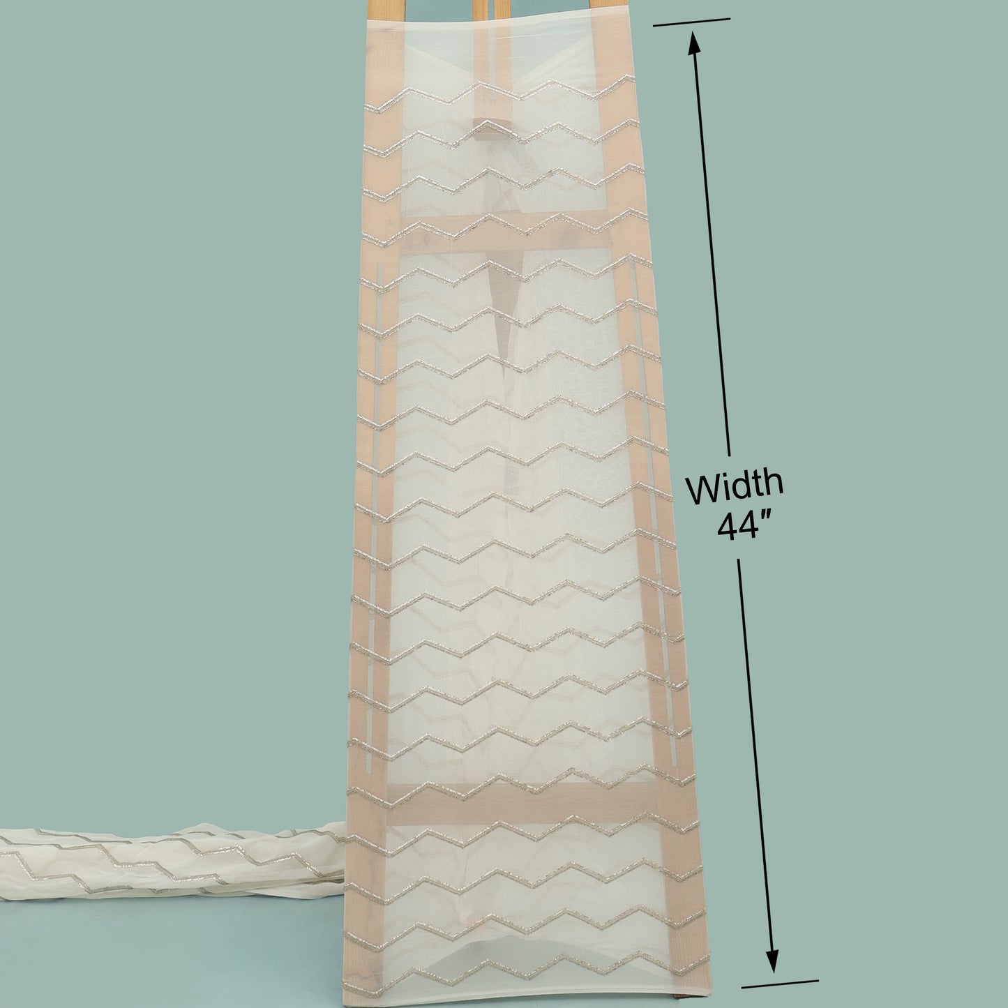 White Color Georgette Embroidery Fabric