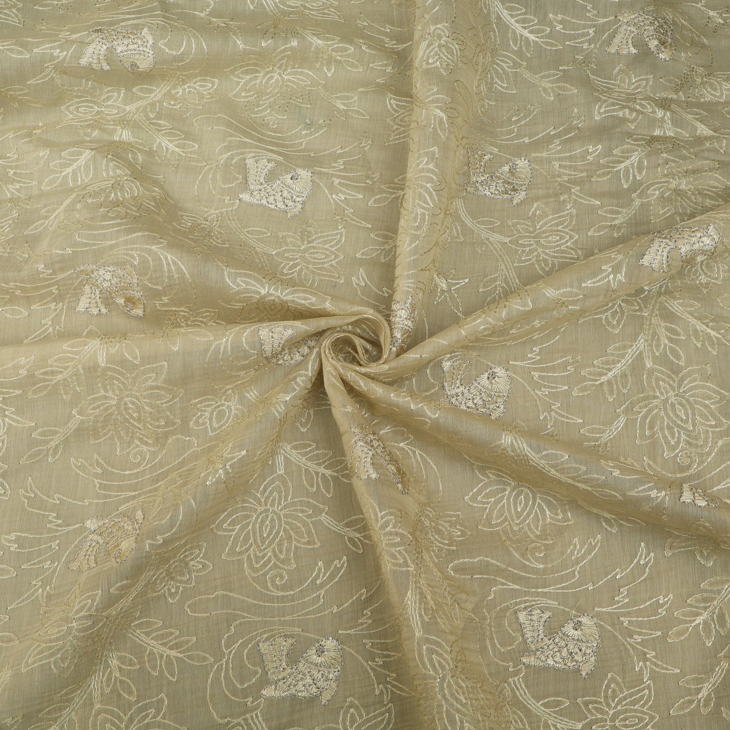 Chanderi Embroidery Fabric