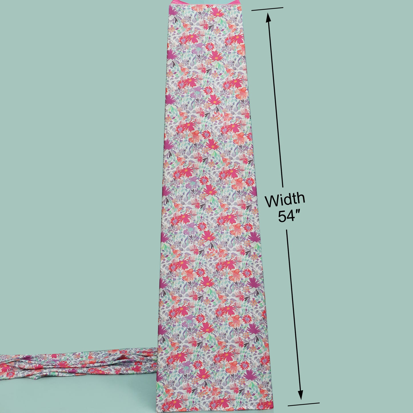 Multicolor Armani Satin Print Fabric