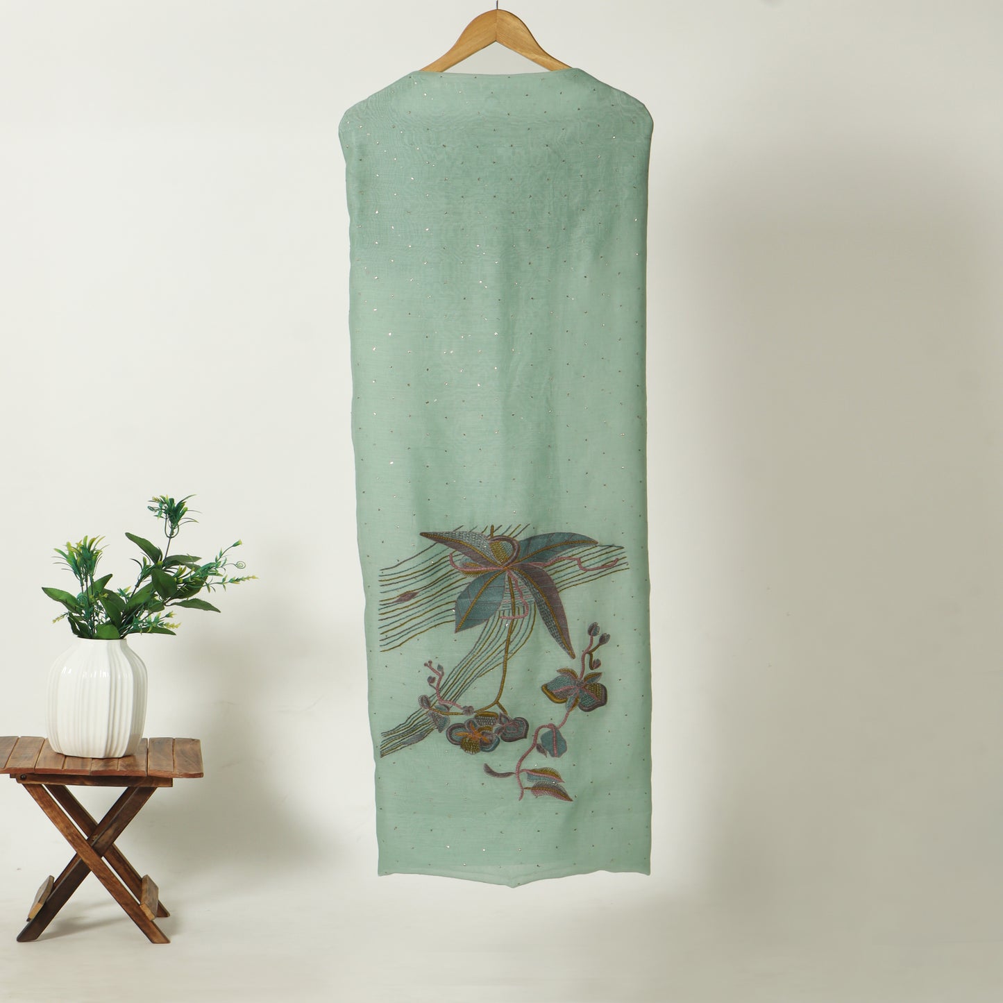 Unstitched Chanderi Suit