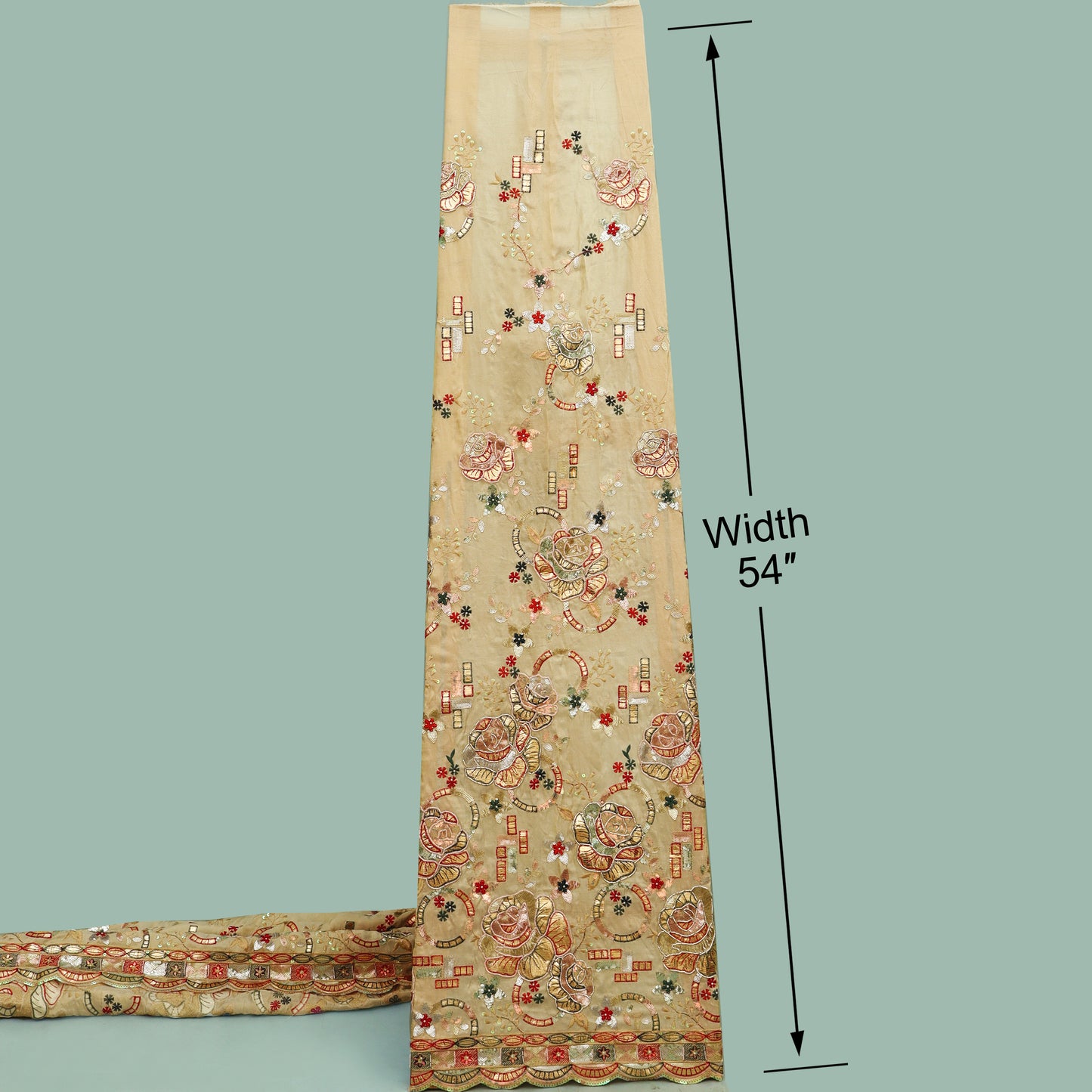 Tissue Sequins Embroidery Fabric