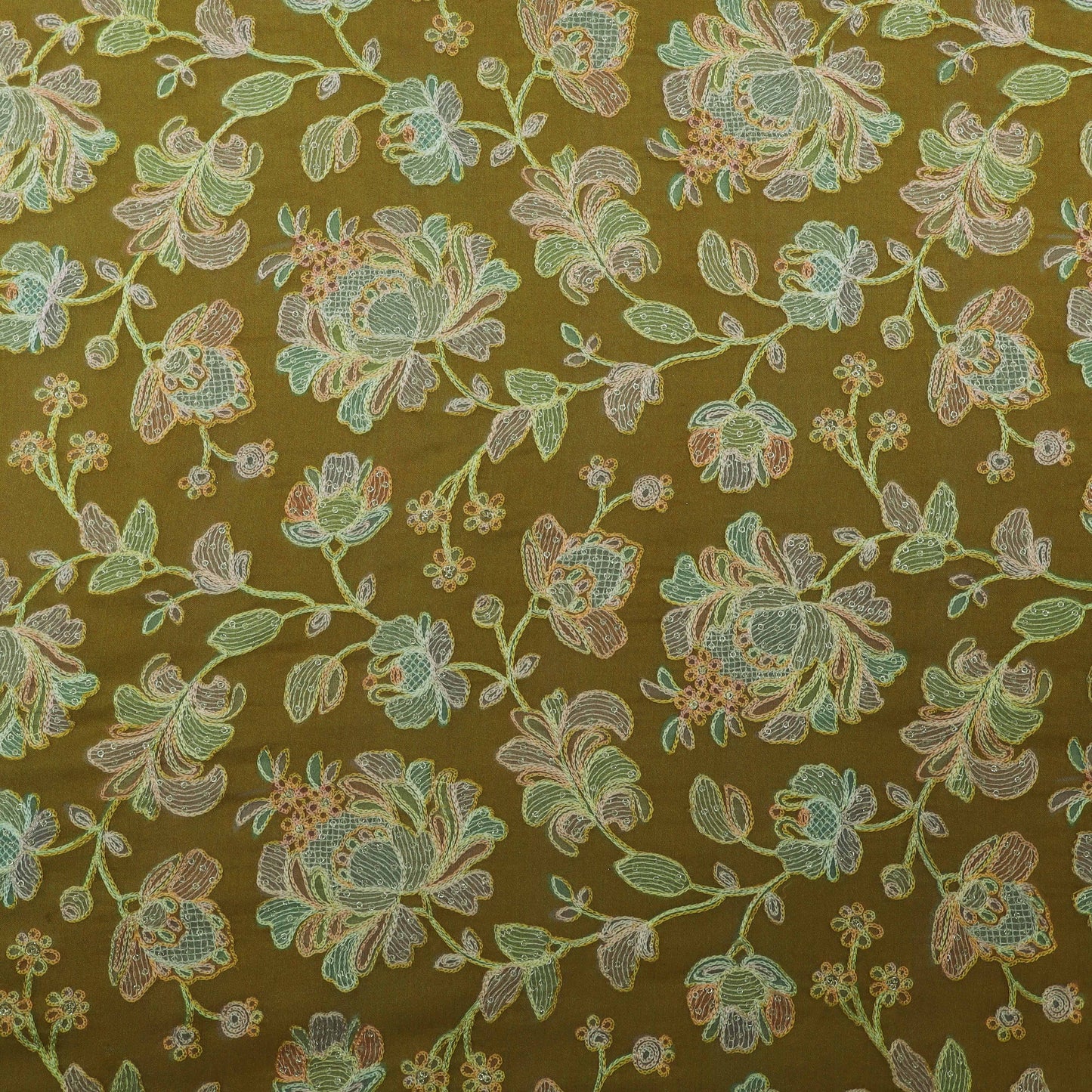 Multi-Colored Brocade Fabric