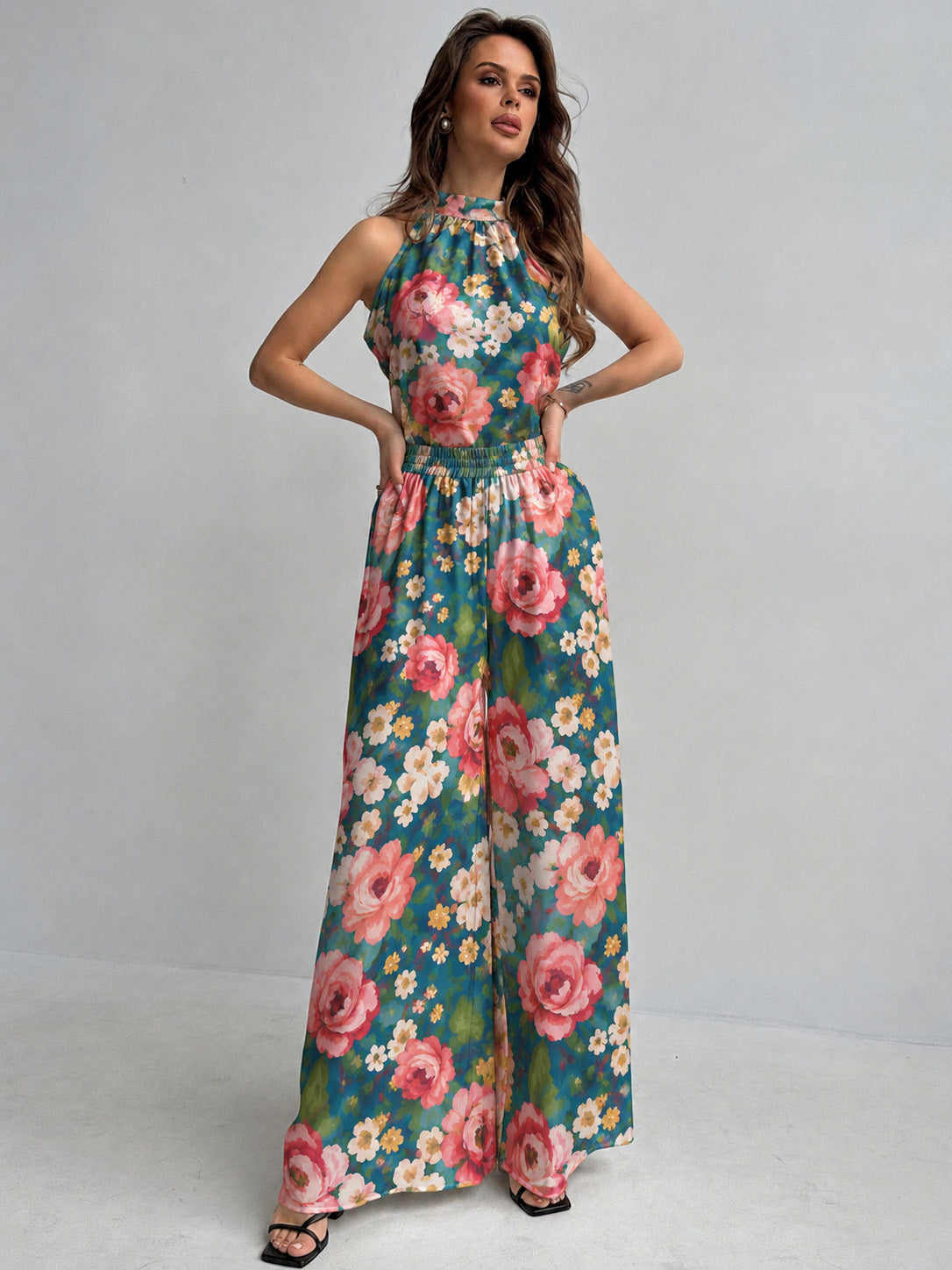 Slub Satin Print Fabric