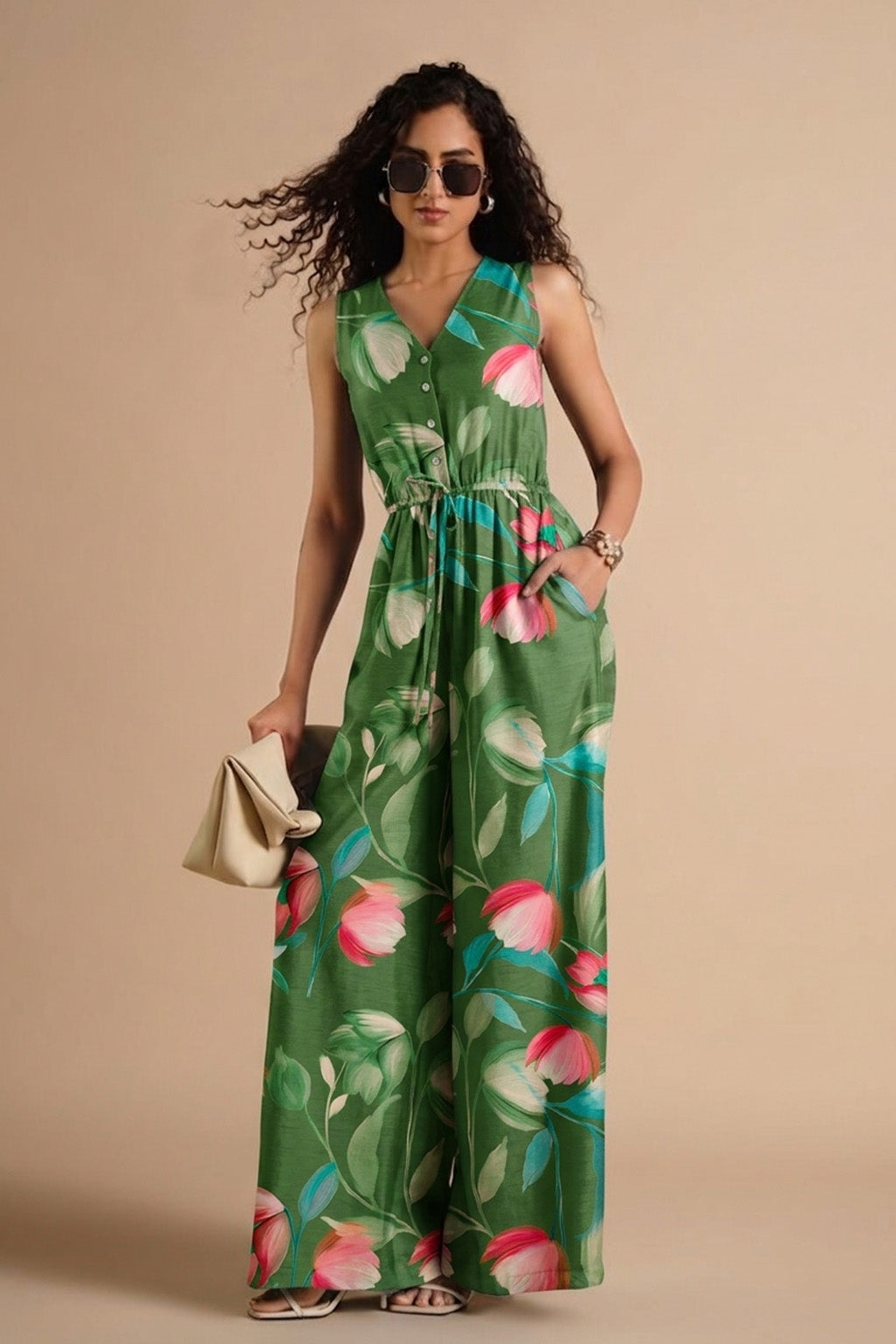 Slub Satin Print Fabric