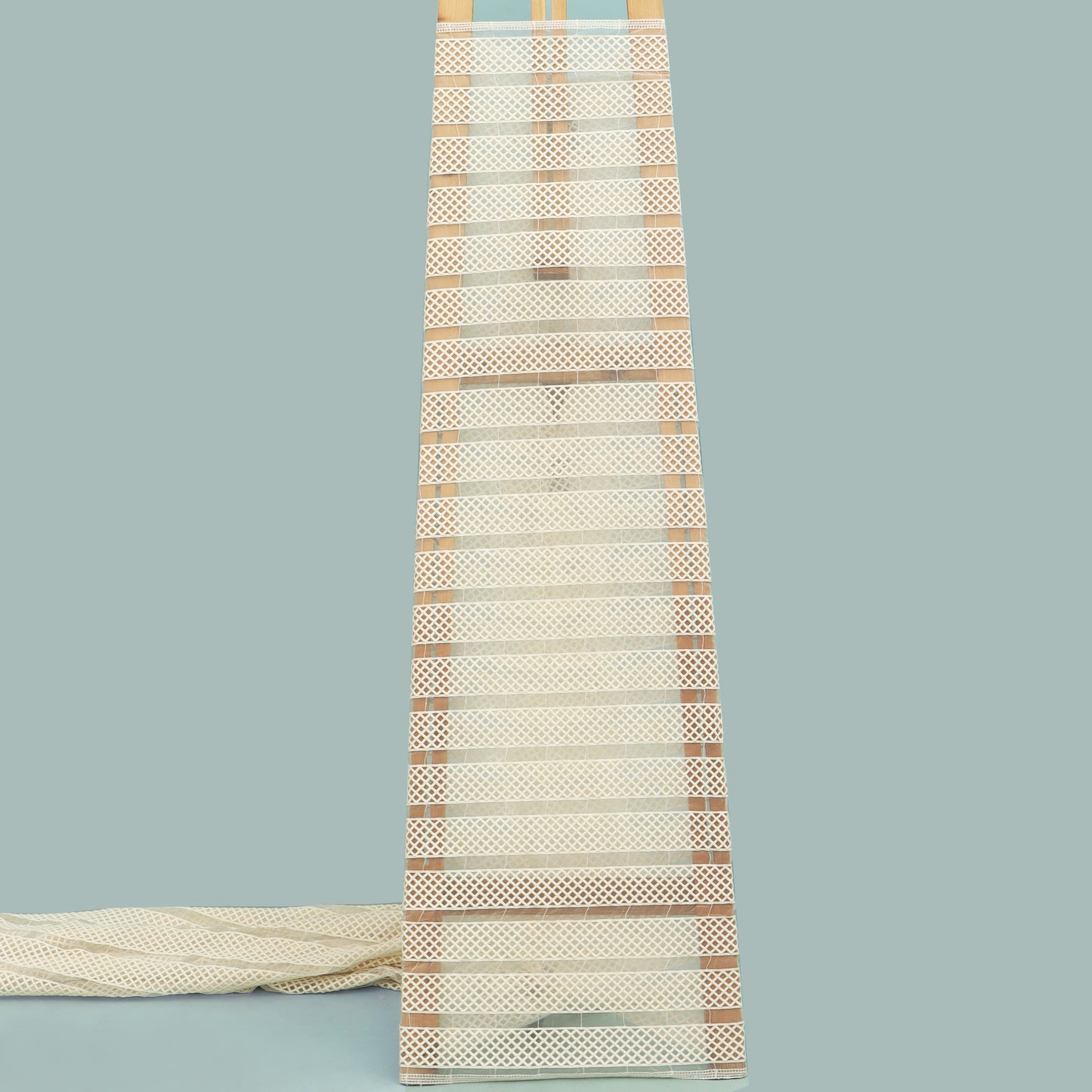 Off White Color Organza Embroidery Fabric Fabric