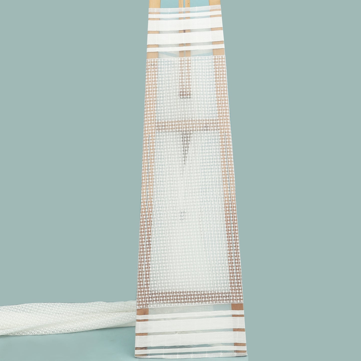 White Color Organza Embroidery Fabric Fabric