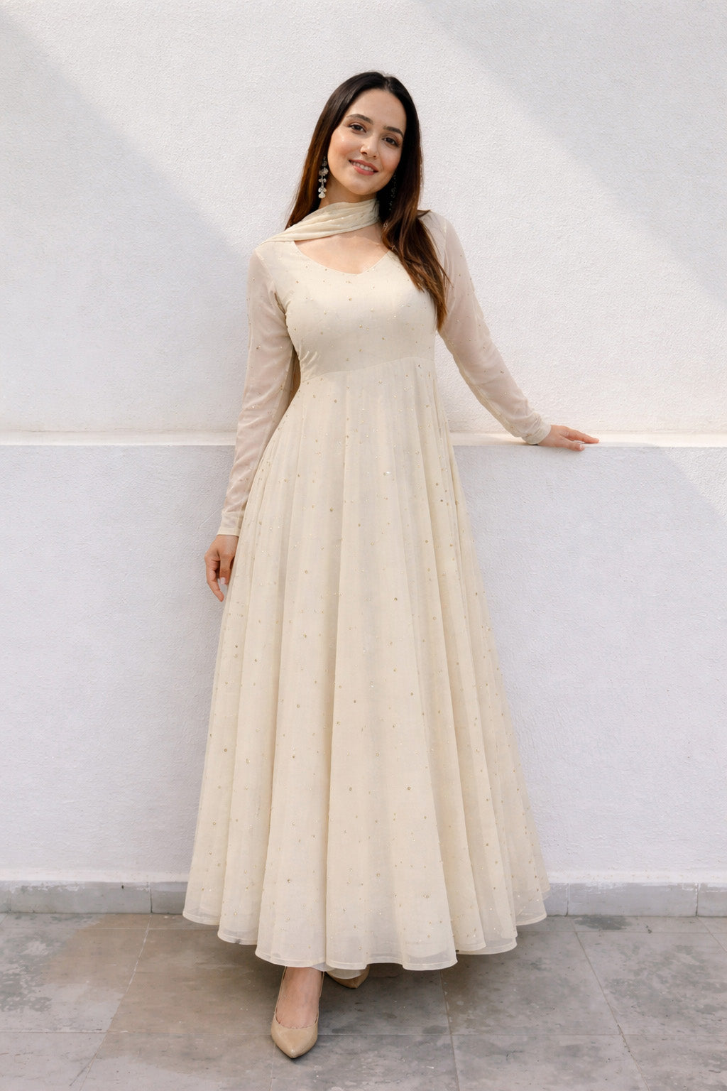 Mul Chanderi Zari Embroidery