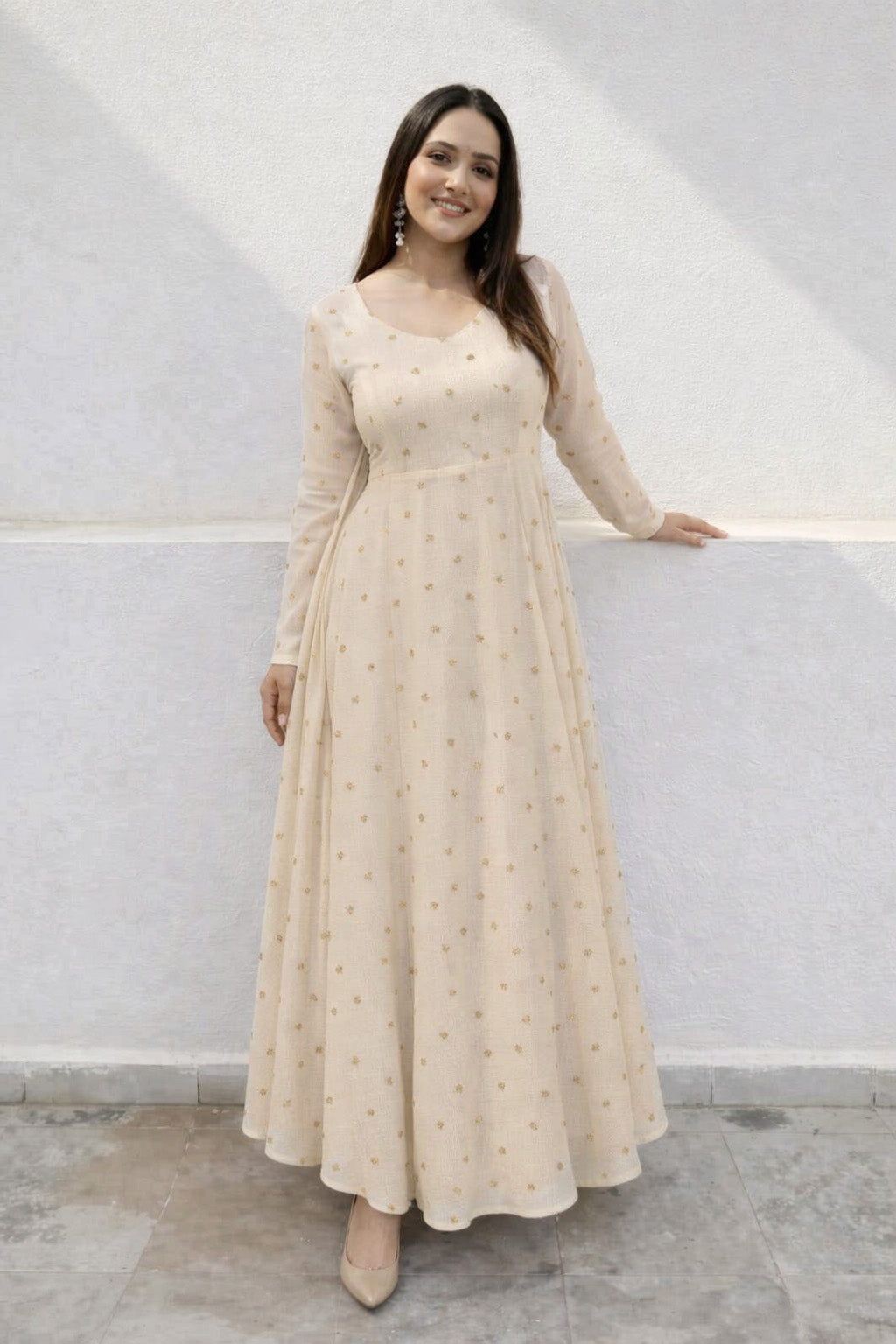 Mul Chanderi Zari Embroidery