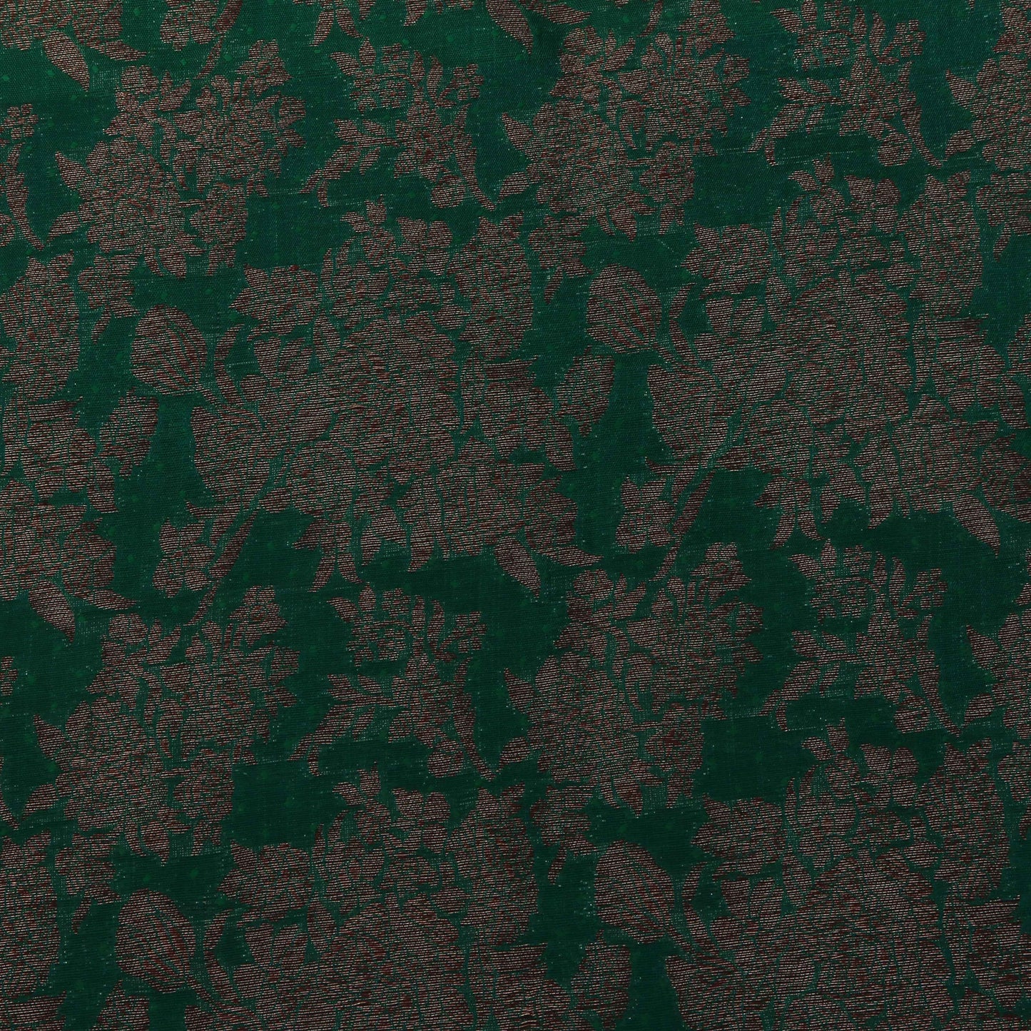 Green Color Antique Brocade Fabric