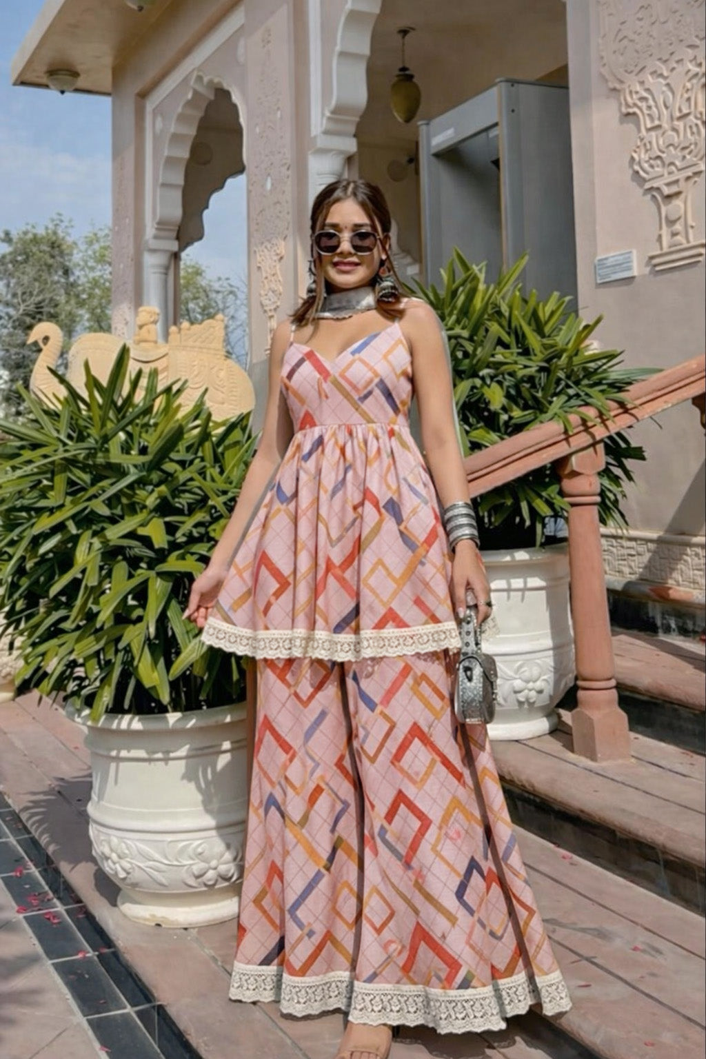 Cotton Printed Border Embroidery Fabric