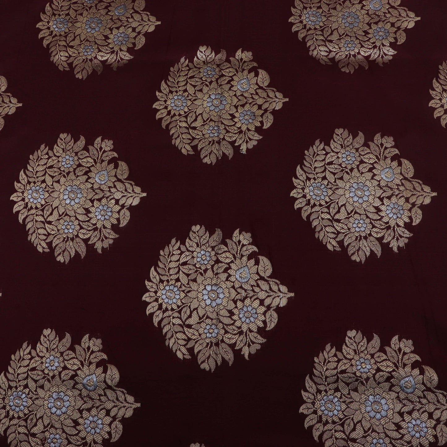Wine Color Katan Brocade Fabric