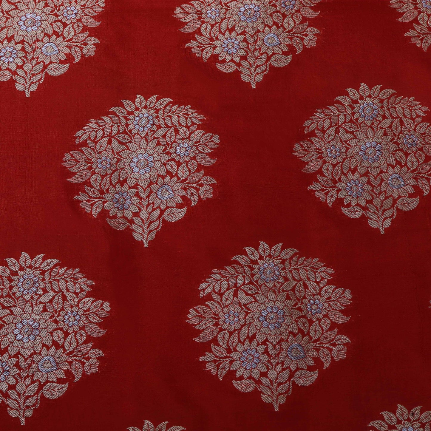 Orange Color Katan Brocade Fabric