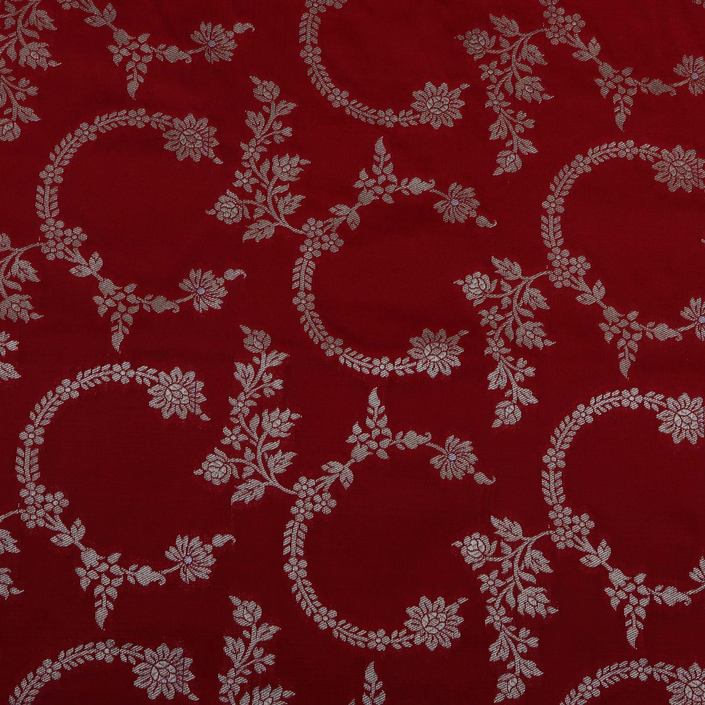 Red Color Brocade Fabric