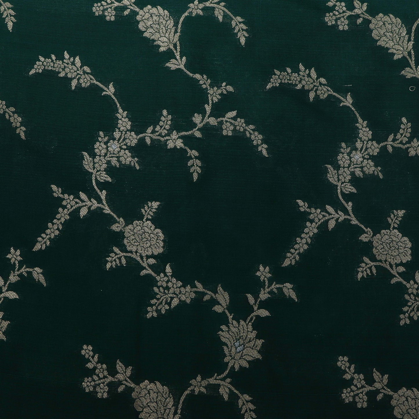 Bottle Green Color Brocade Fabric