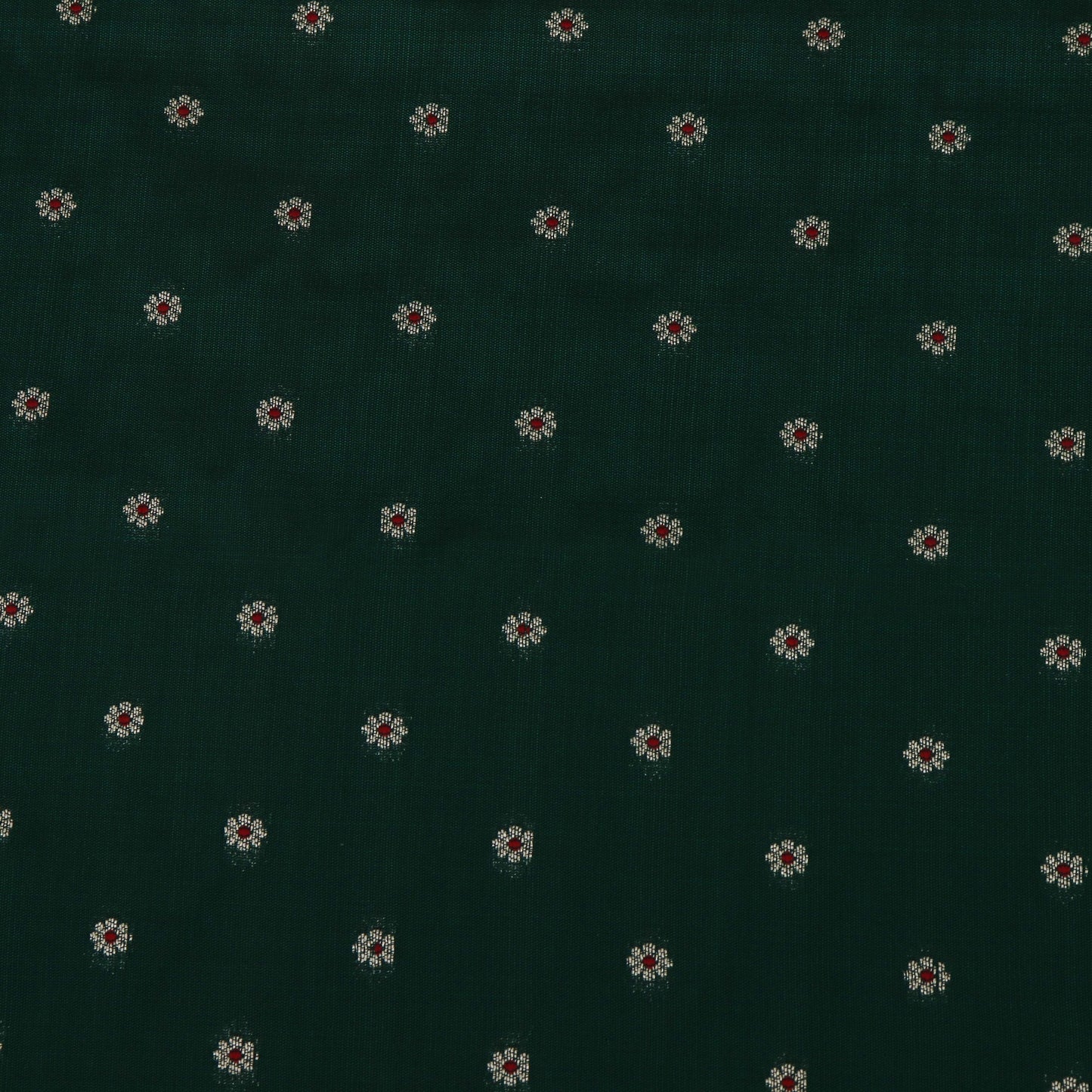 Bottle Green Color Brocade Fabric