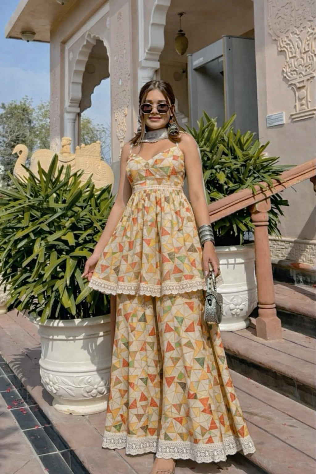 Cotton Printed Border Embroidery Fabric