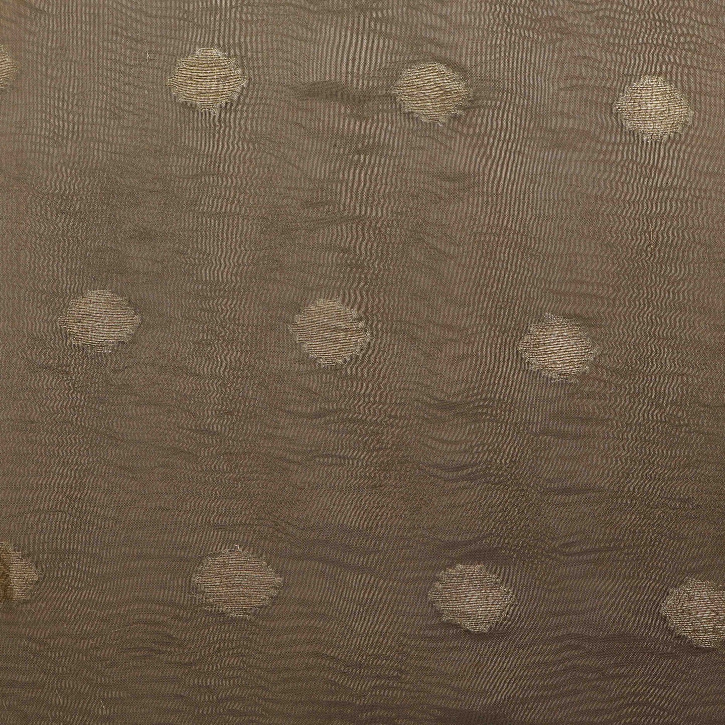 Beige Color Crush Tissue Booti Fabric