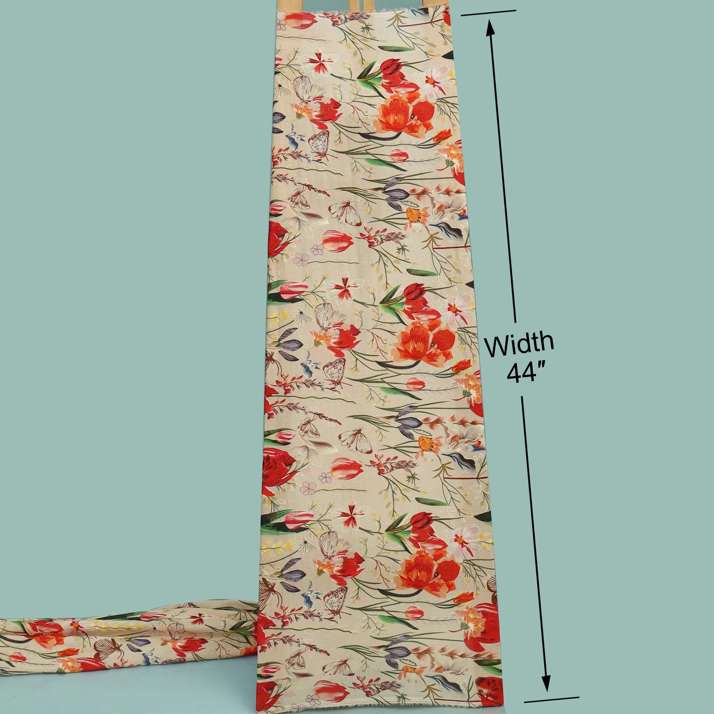 Floral Cotton Position Print Embroidery Fabric