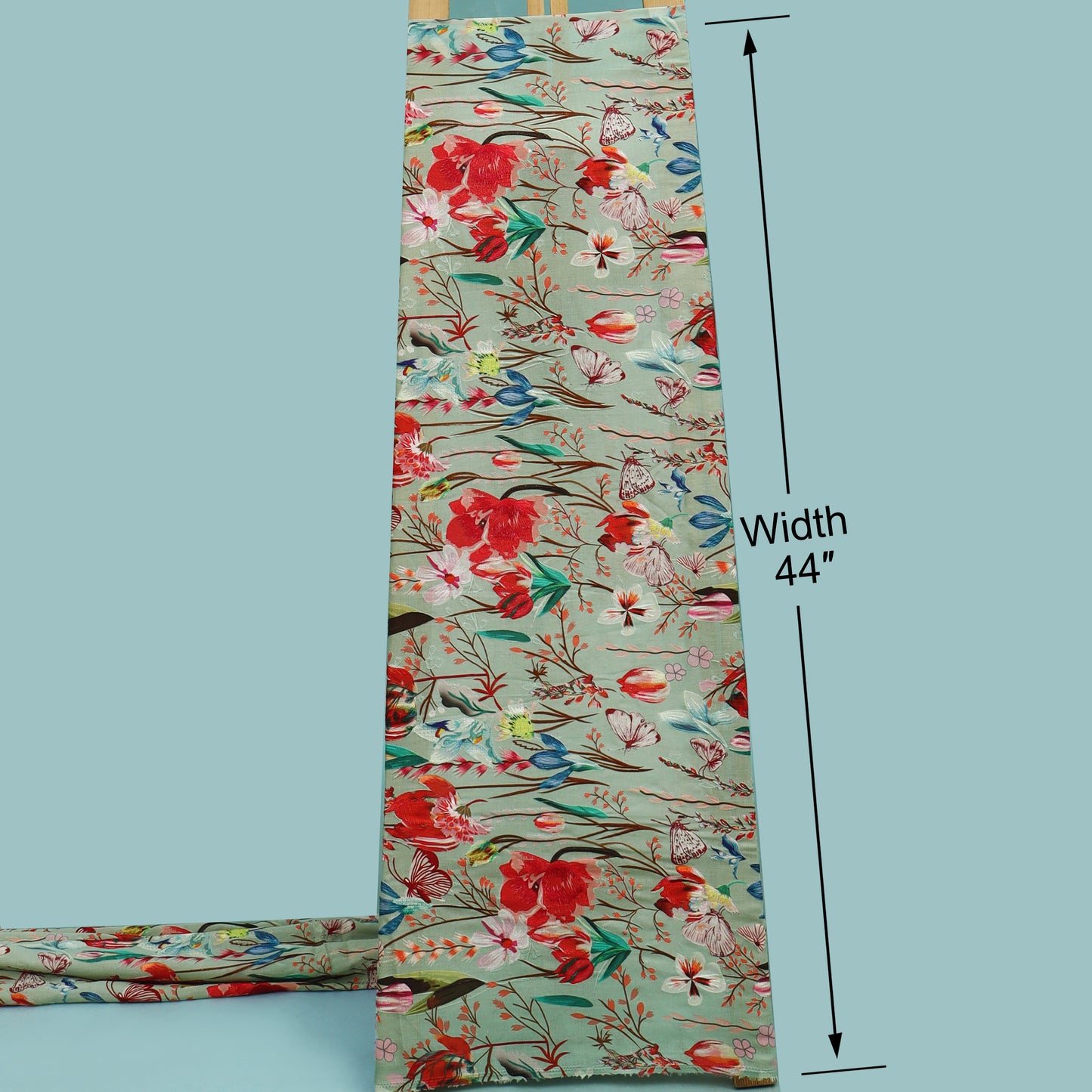 Floral Cotton Position Print Embroidery Fabric