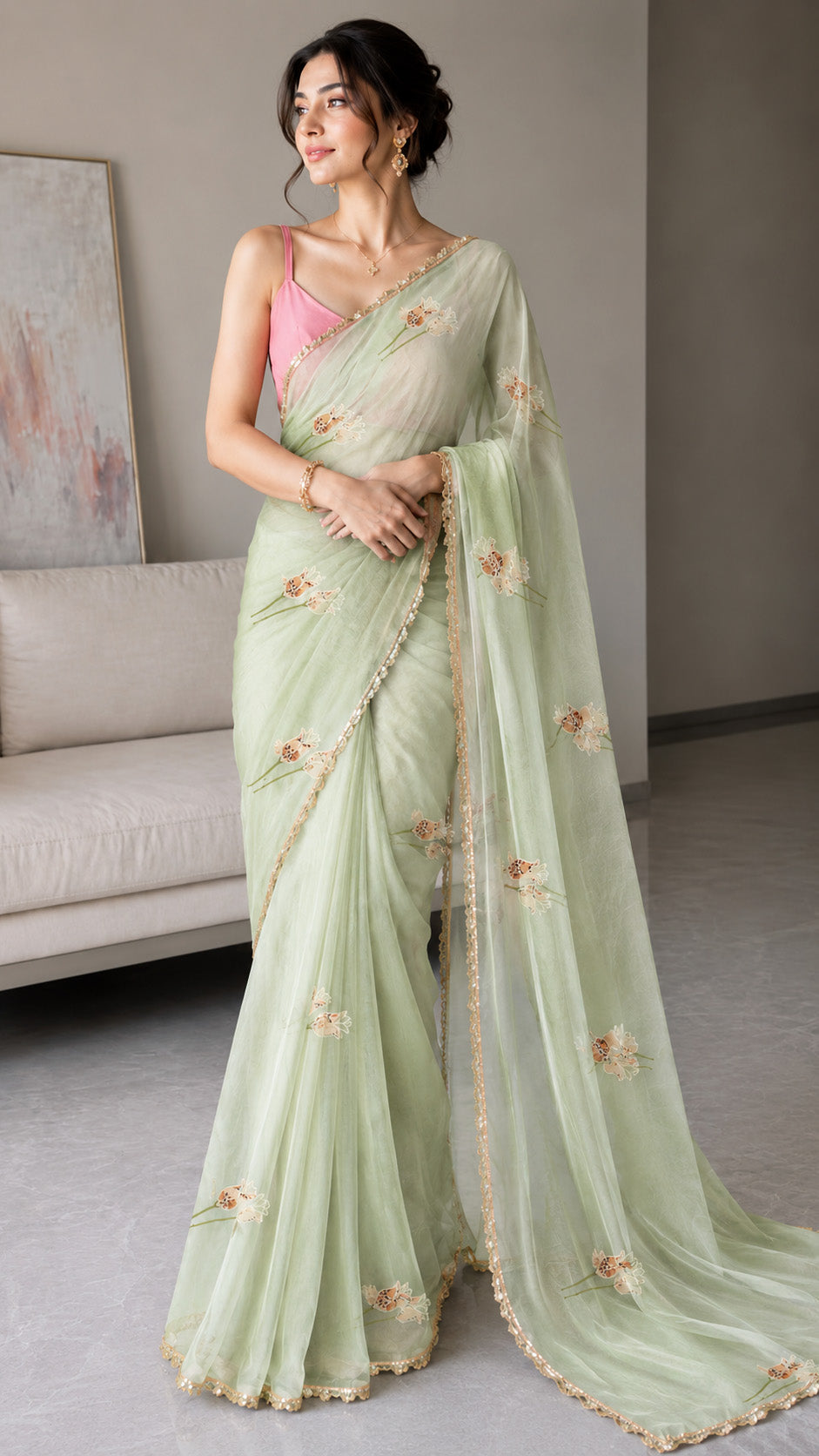 Chanderi Embroidery Fabric