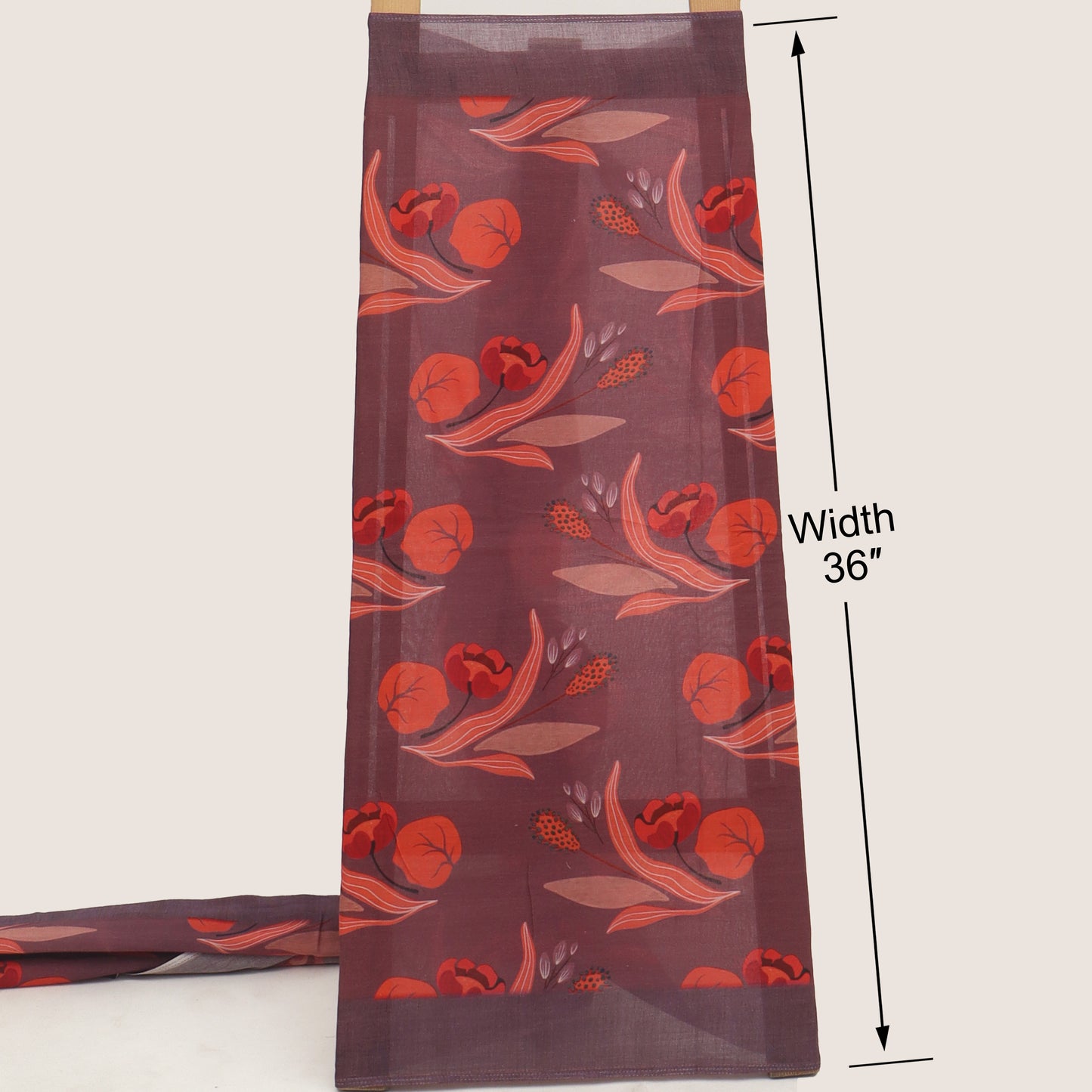 Floral Design Printed Cotton Dupatta