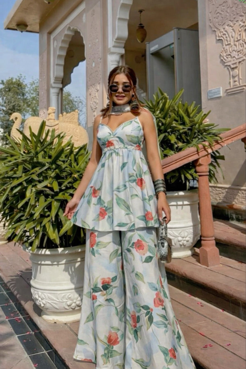 Printed Floral Design Cotton Fabric