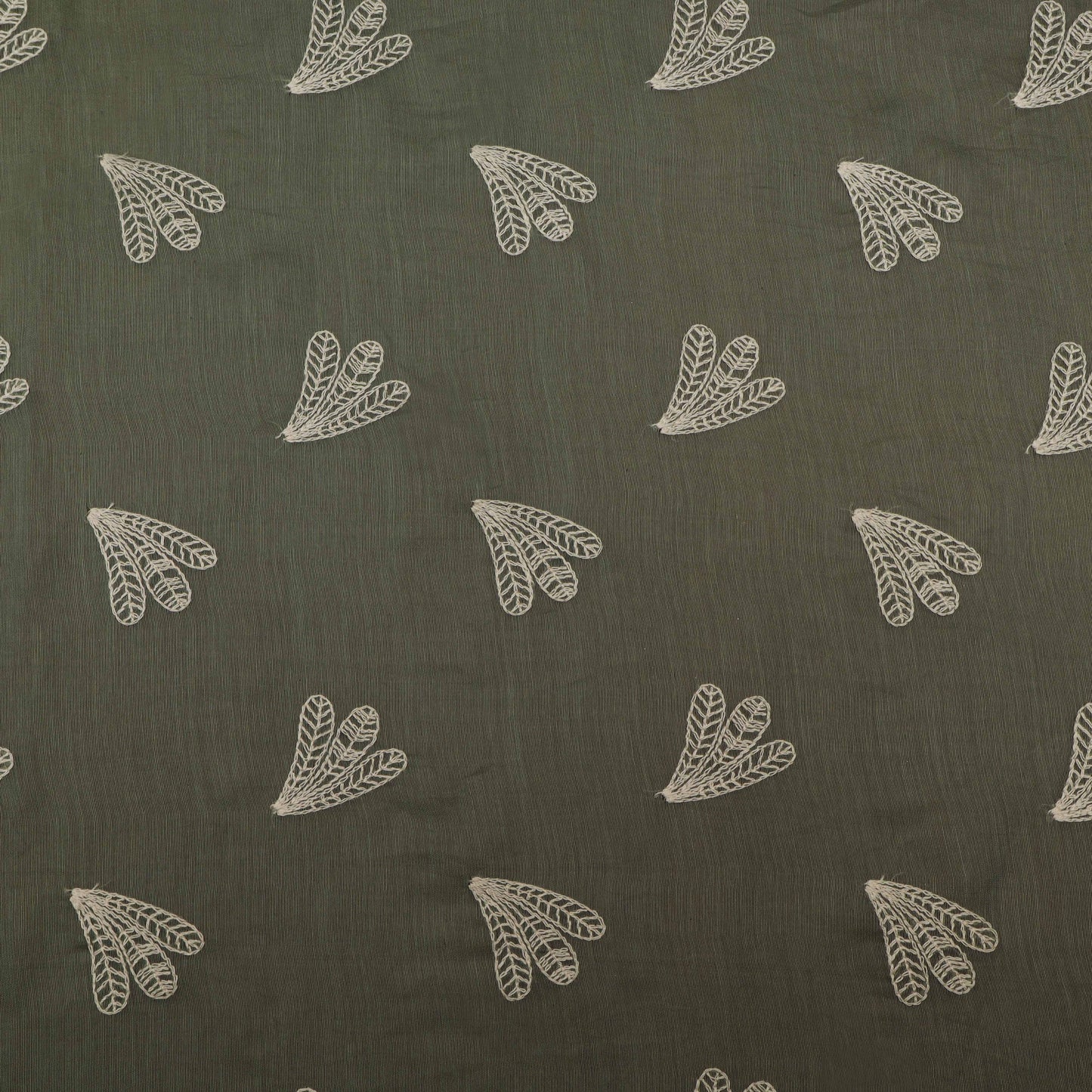 Sea Green Color Chanderi Booti Fabric