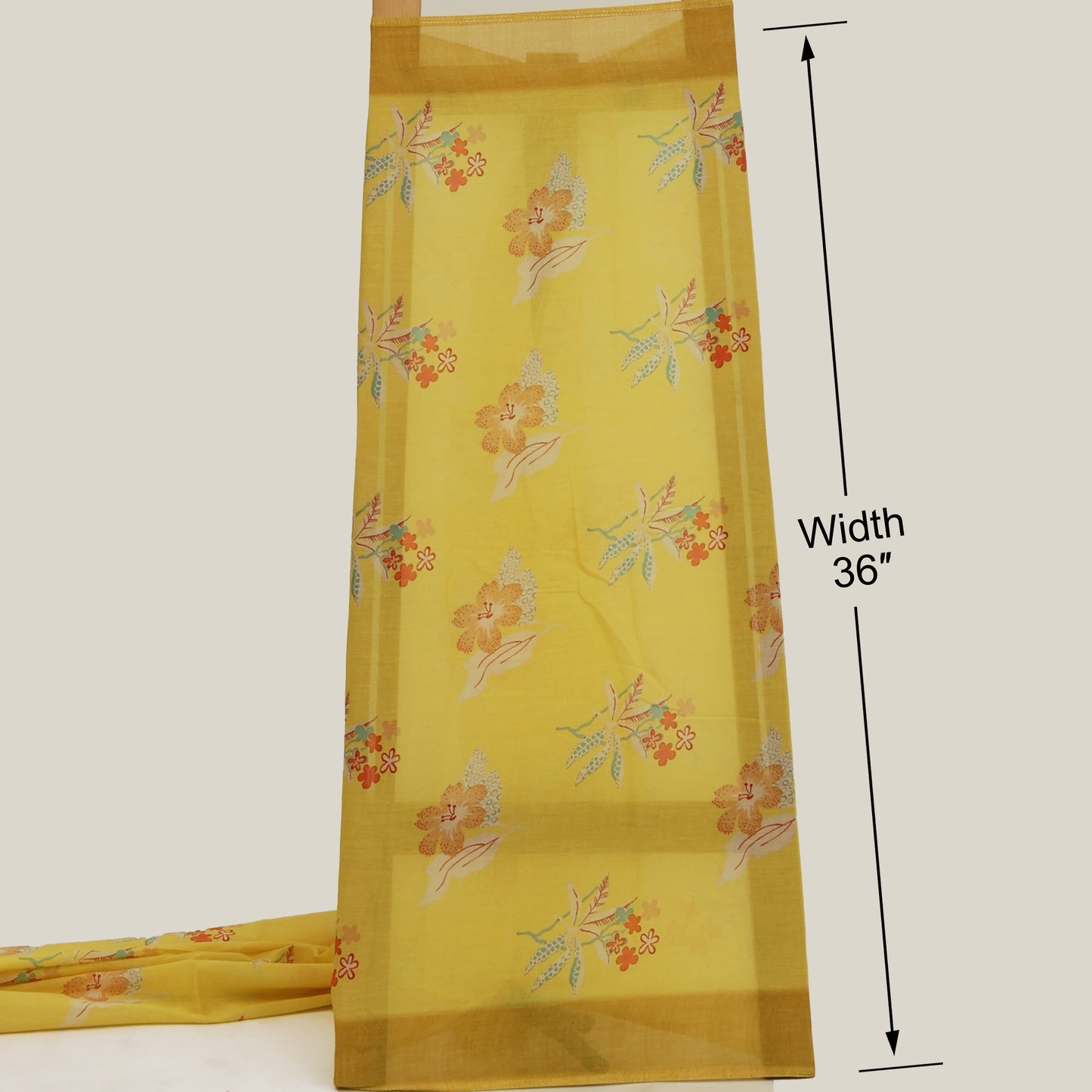 Yellow Color Cotton Dupatta