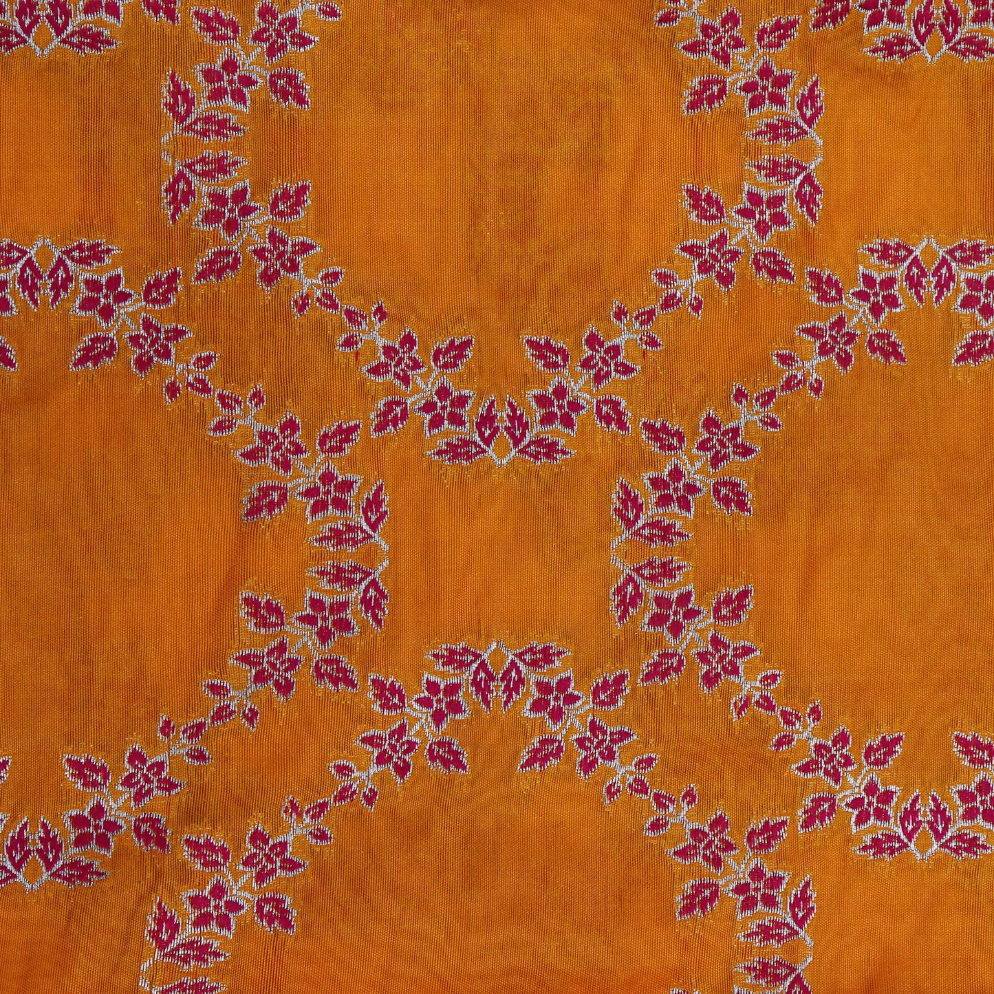 Mustard Color Katan Meena Brocade Fabric