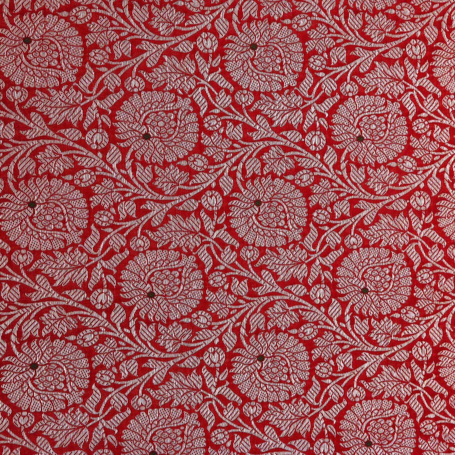 Red Color Katan Brocade Fabric