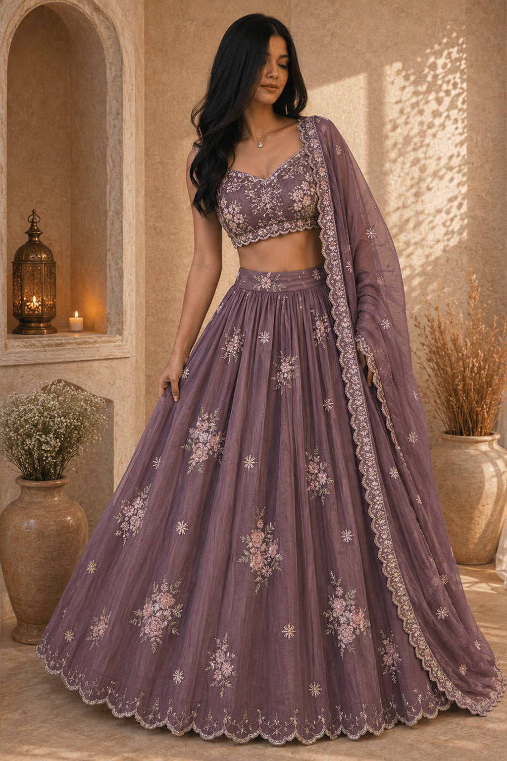 Chanderi Embroidery Fabric