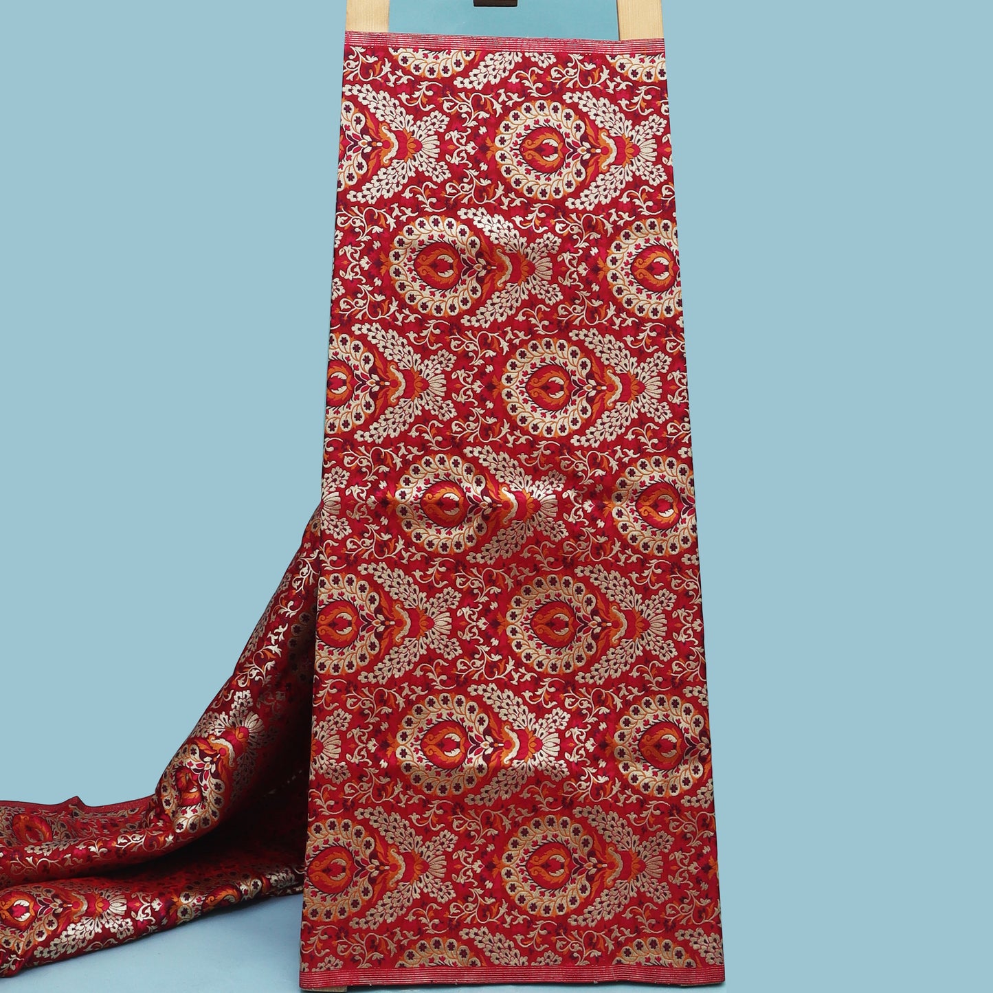 Multicolor Kimkhab Brocade Fabric