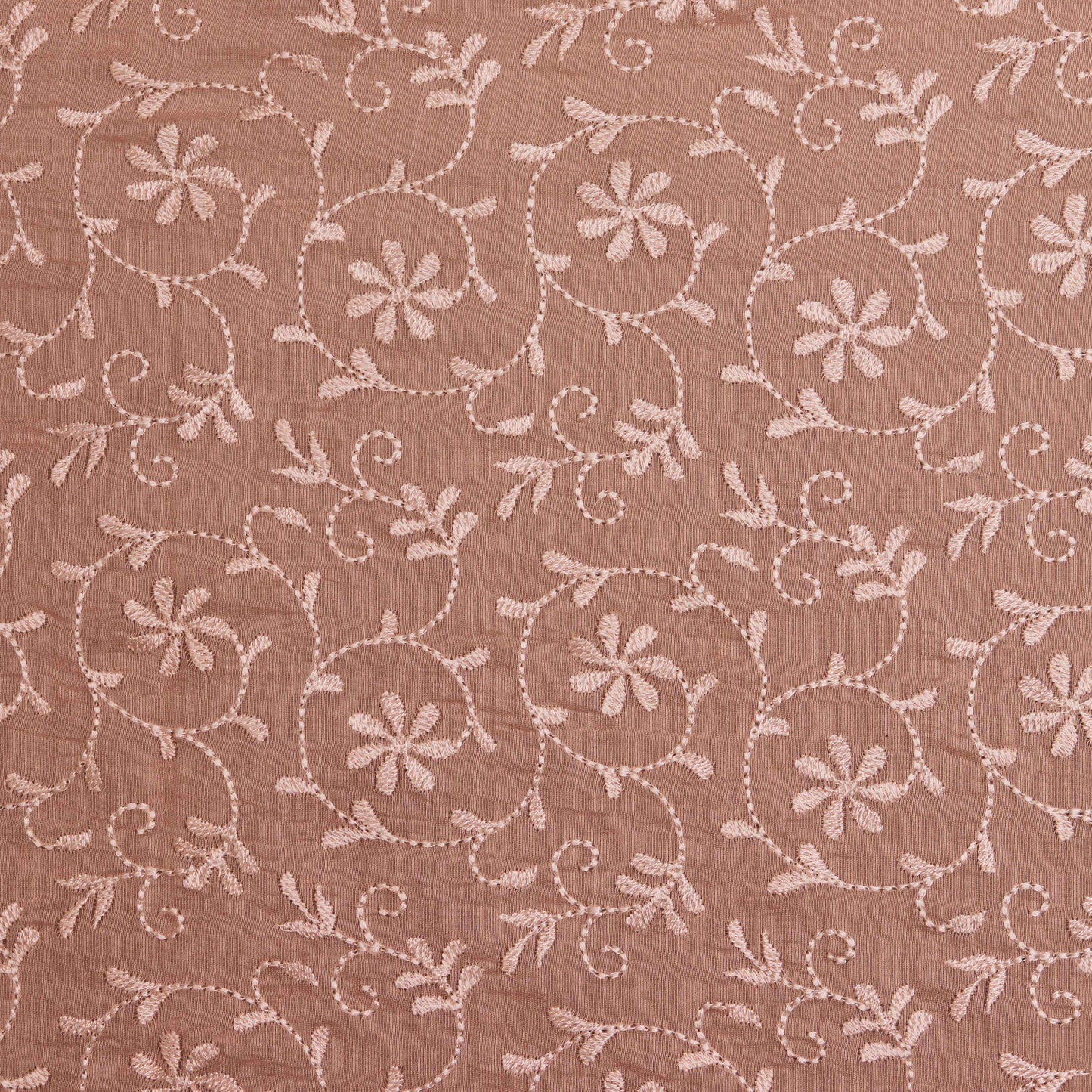 Colored Color Chanderi Embroidery Fabric