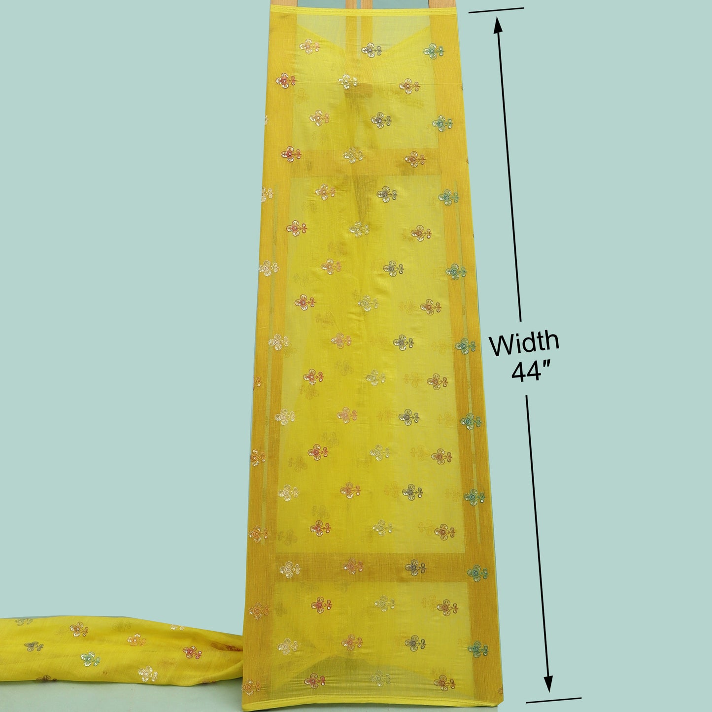 Chanderi Booti Embroidery Fabric