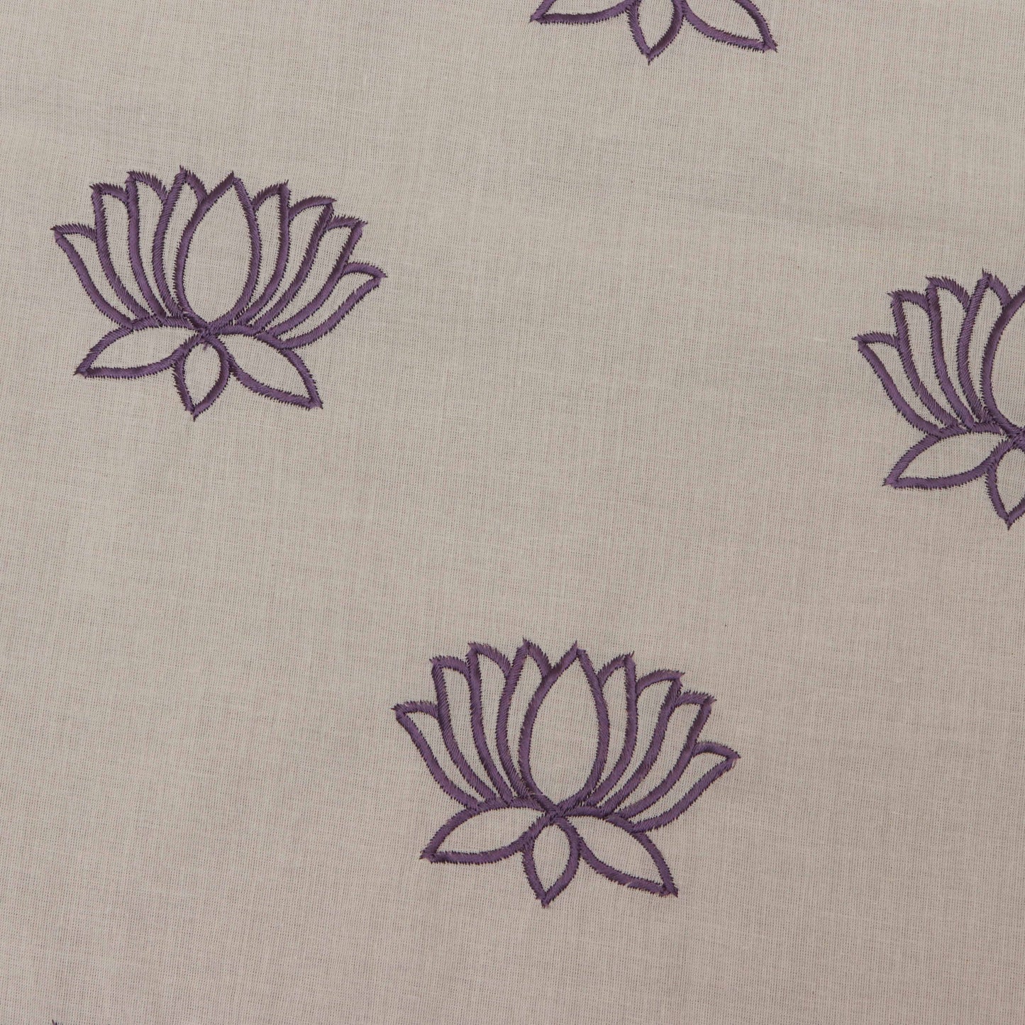 Off White Color Kora Cotton Embroidery Fabric
