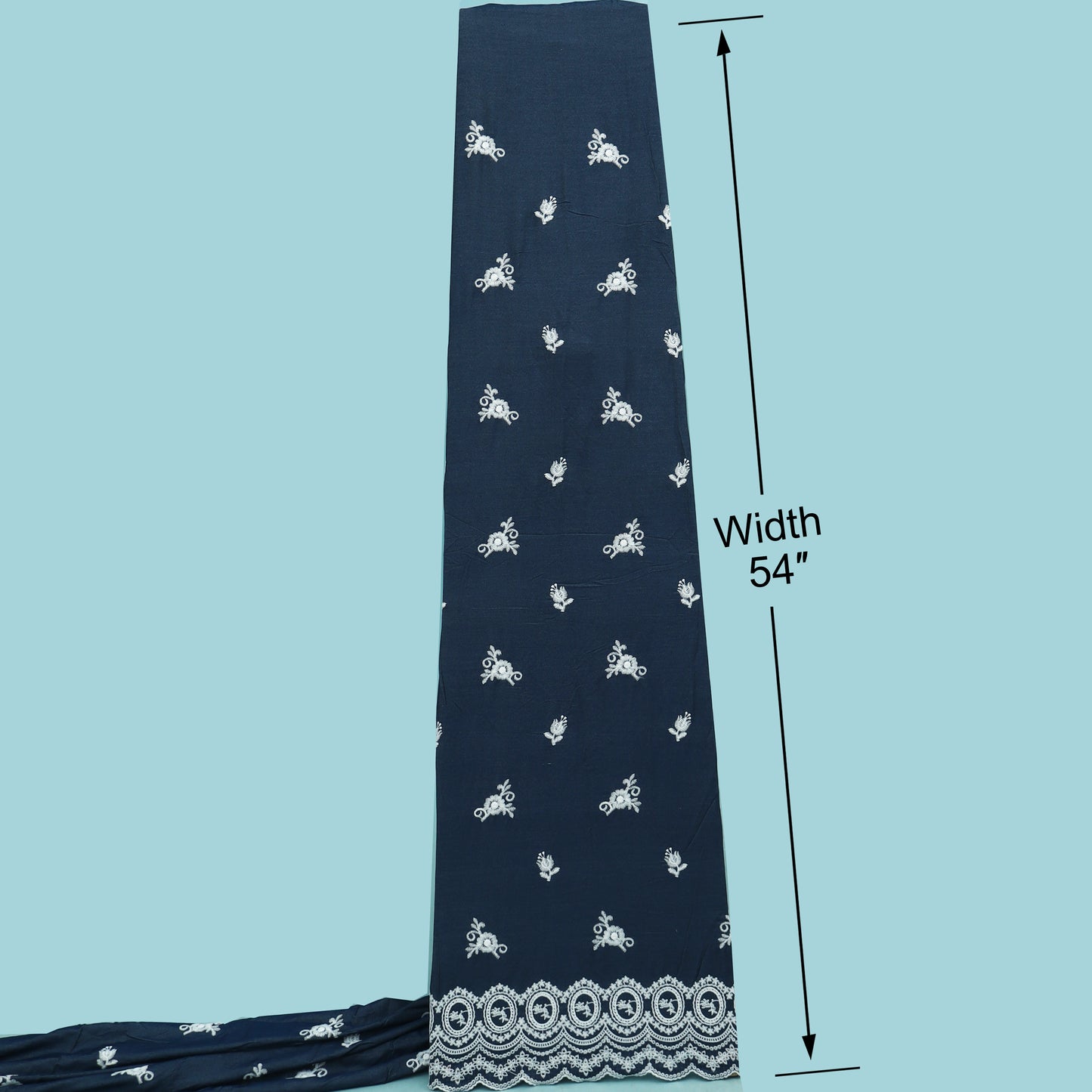 Denim Embroidery Fabric