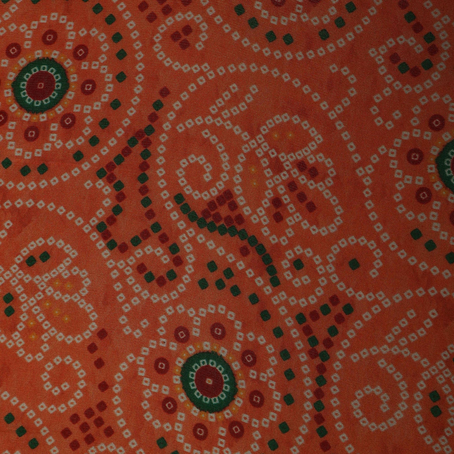 Orange Color Tissue Digital Print Fabric