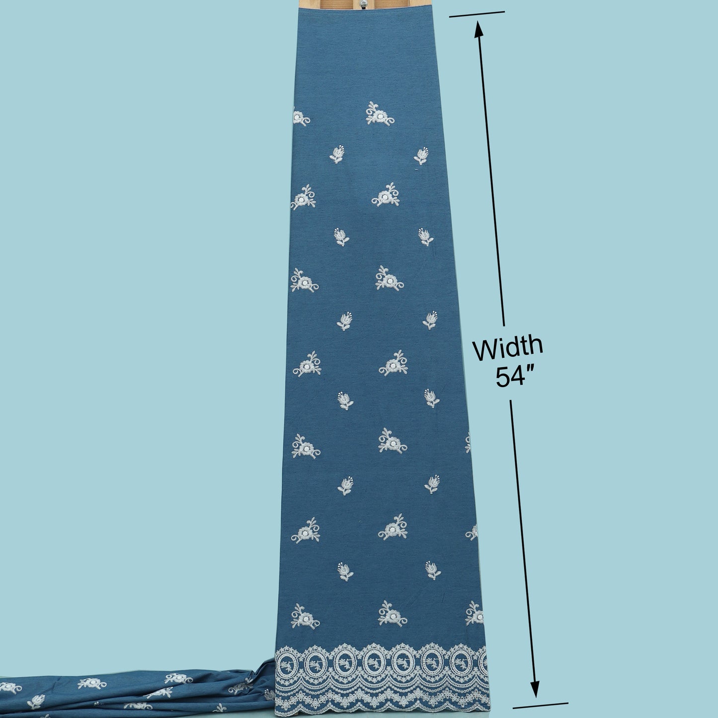 Denim Embroidery Fabric