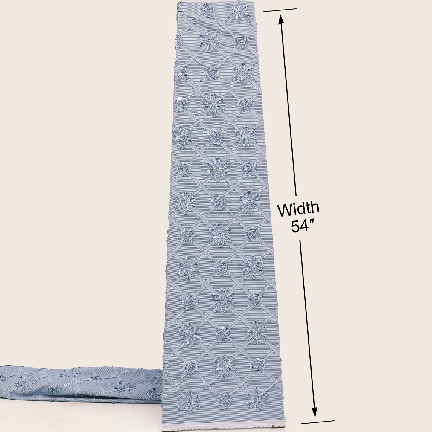Crepe Stripe Embroidery Fabric