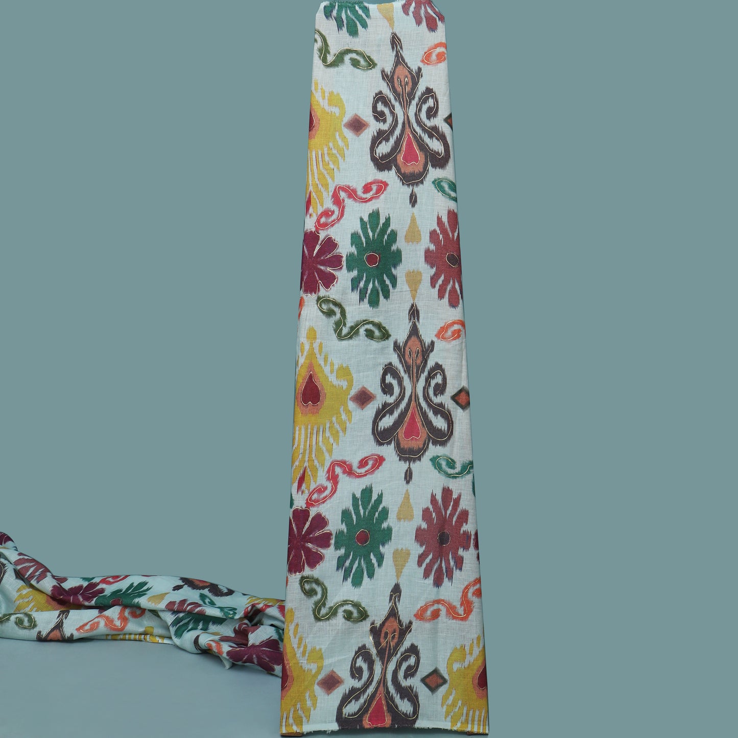 Multi-Color Linen Digital Foil Print 54" Fabric