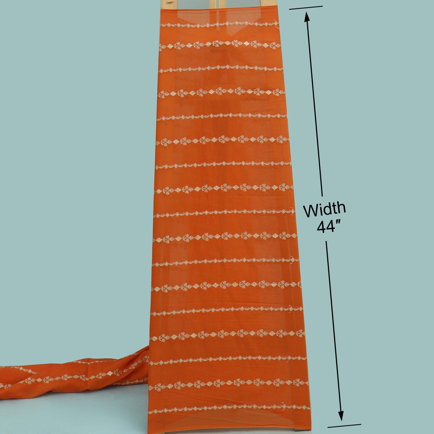 Chanderi Stripe Embroidery Fabric