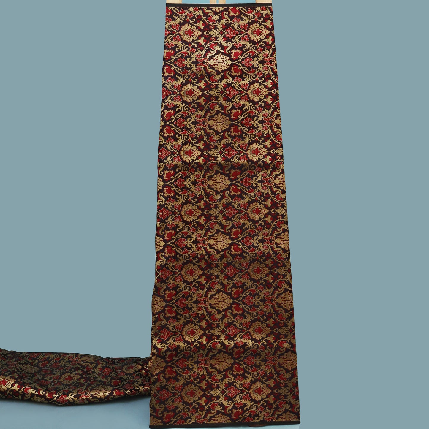 Brown Color Brocade Fabric