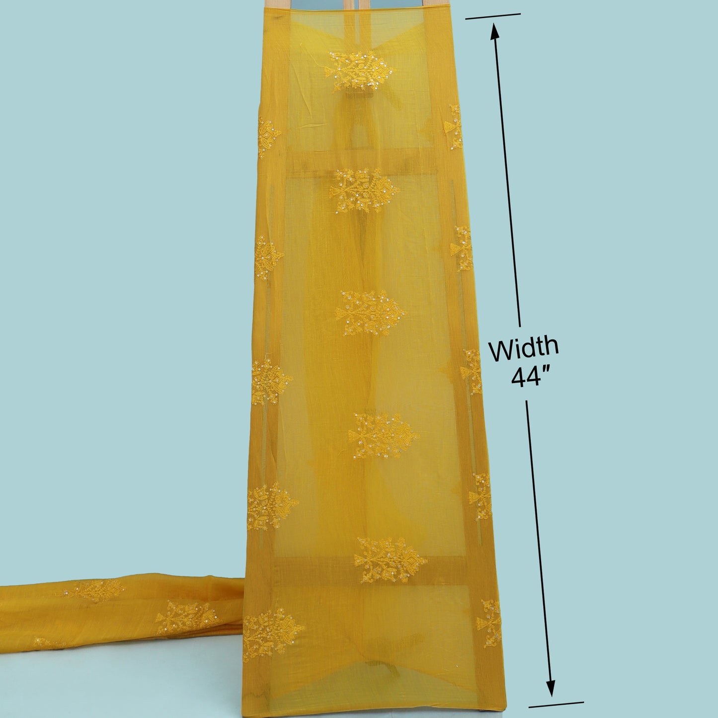 Chanderi Silk Embroidery Fabric